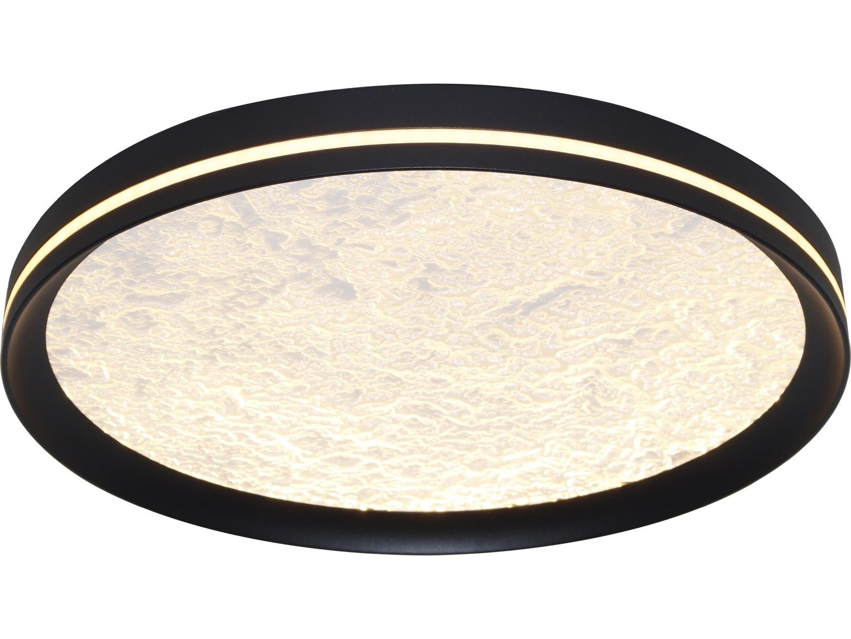 Artcraft Luna Black Flush Mount
