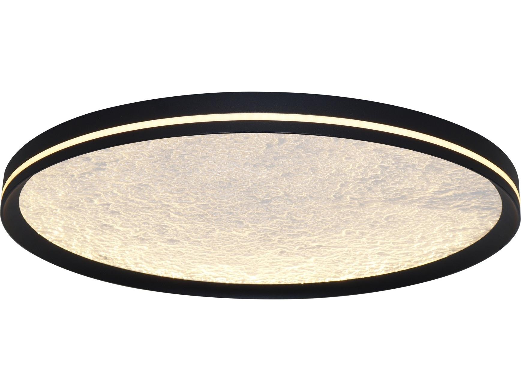 Artcraft Luna Black Flush Mount