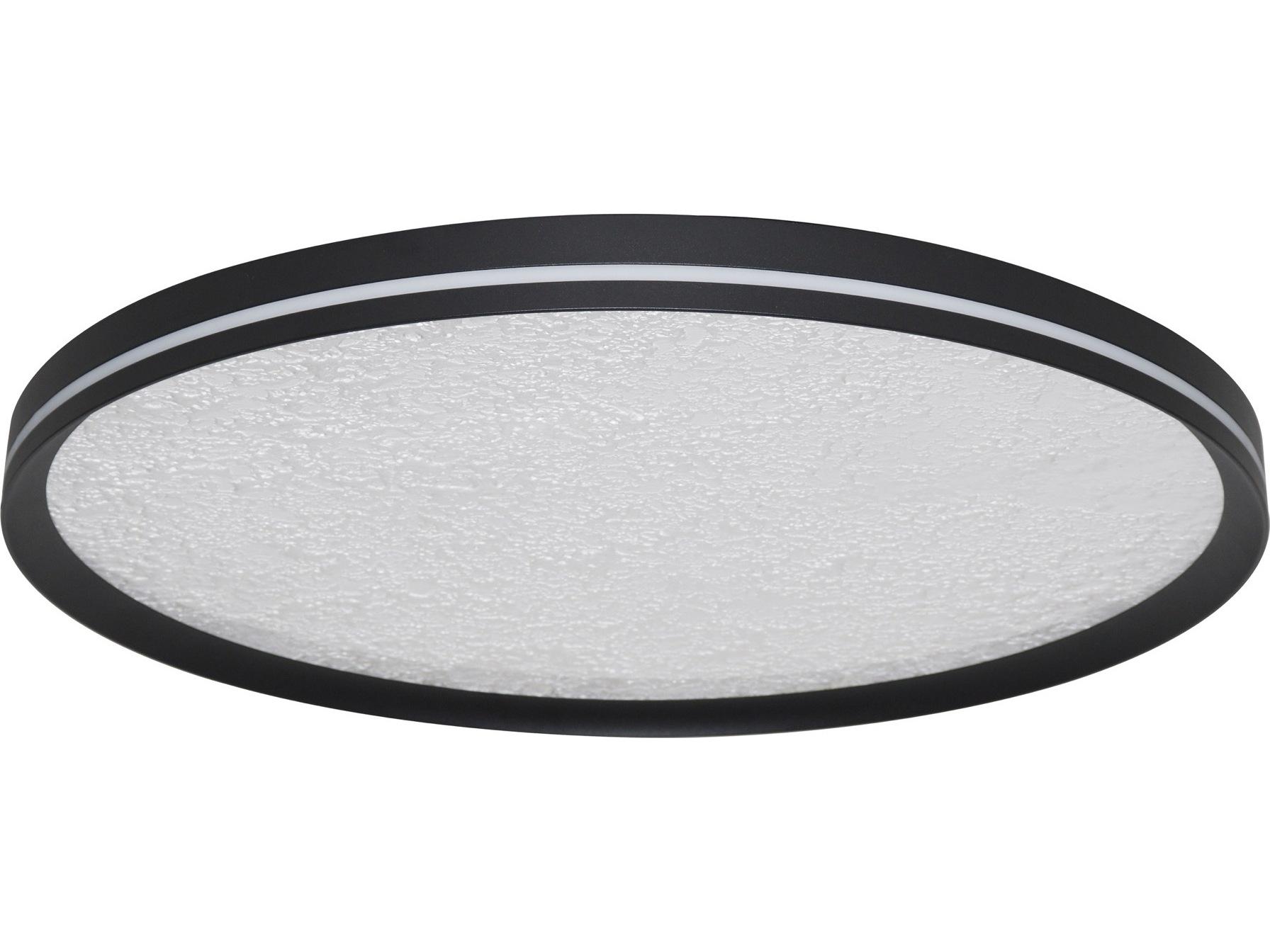 Artcraft Luna Black Flush Mount