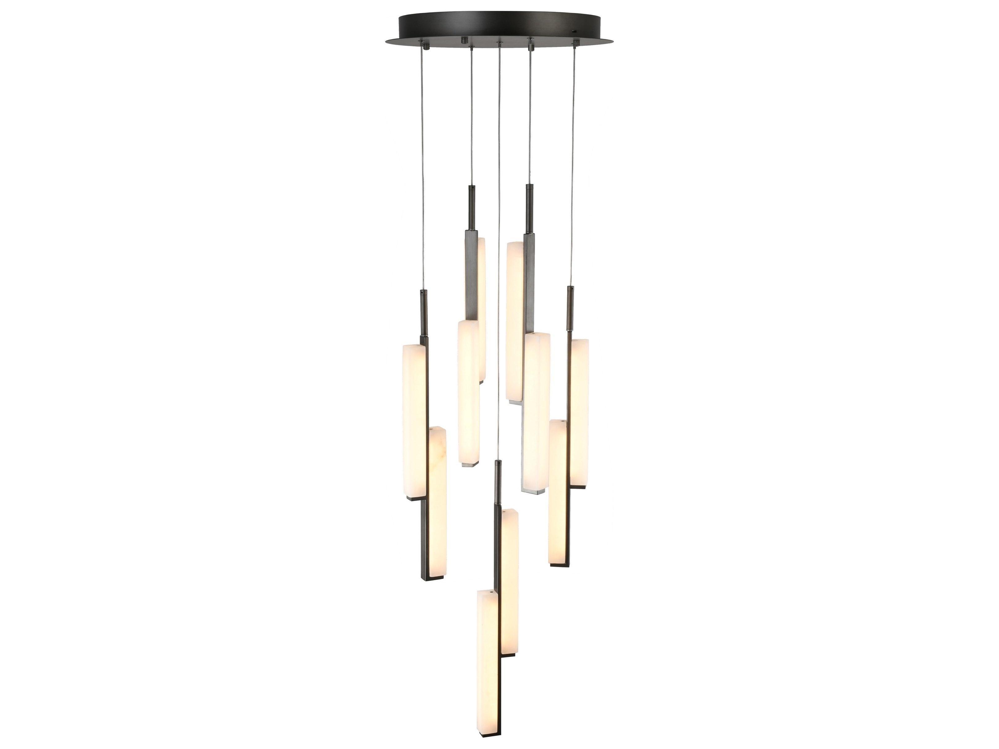 Artcraft Lumina 1-Light Forged Bronze Linear Round Pendant