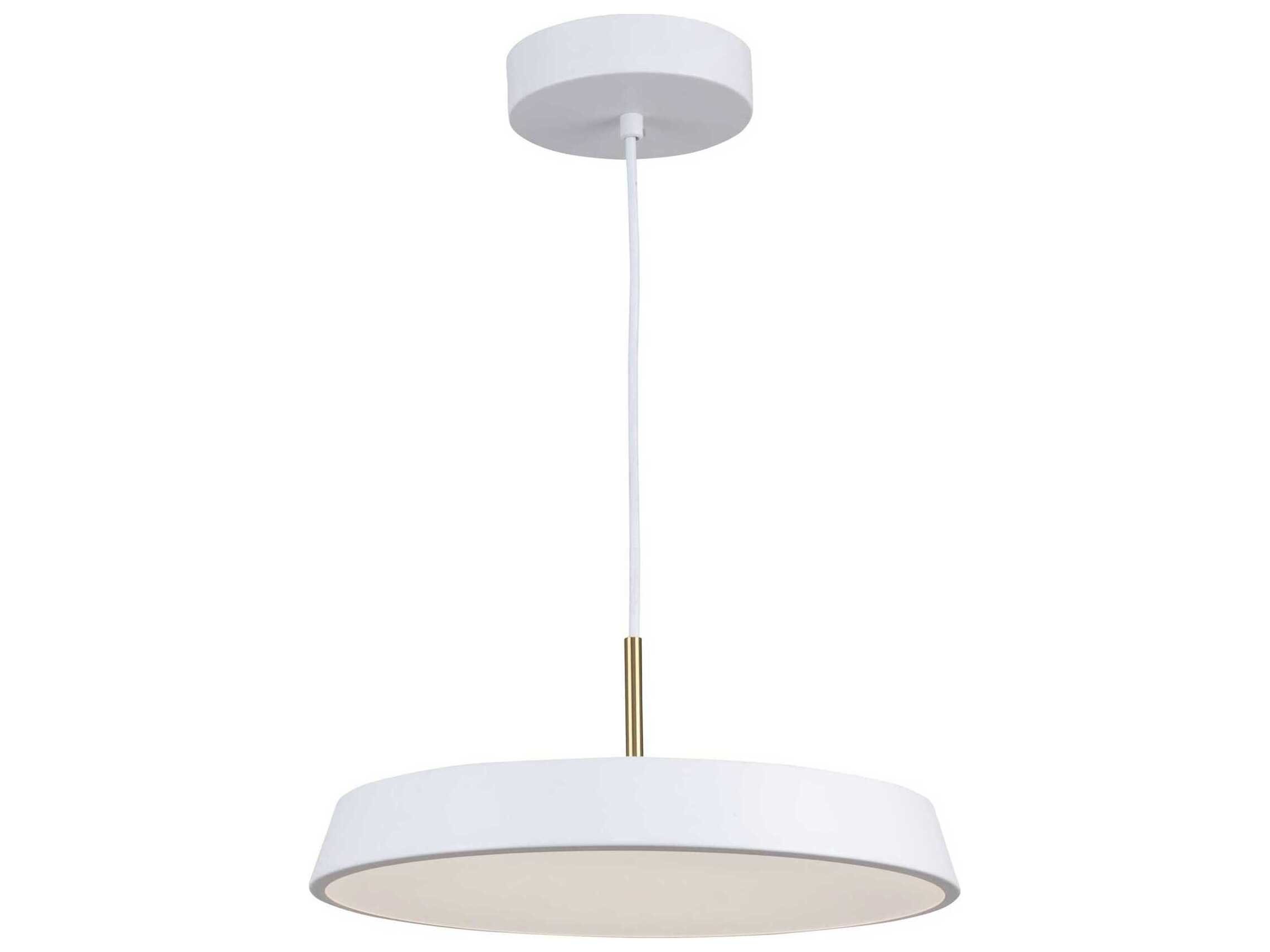 Artcraft Lexi 1-Light White Round Mini Pendant