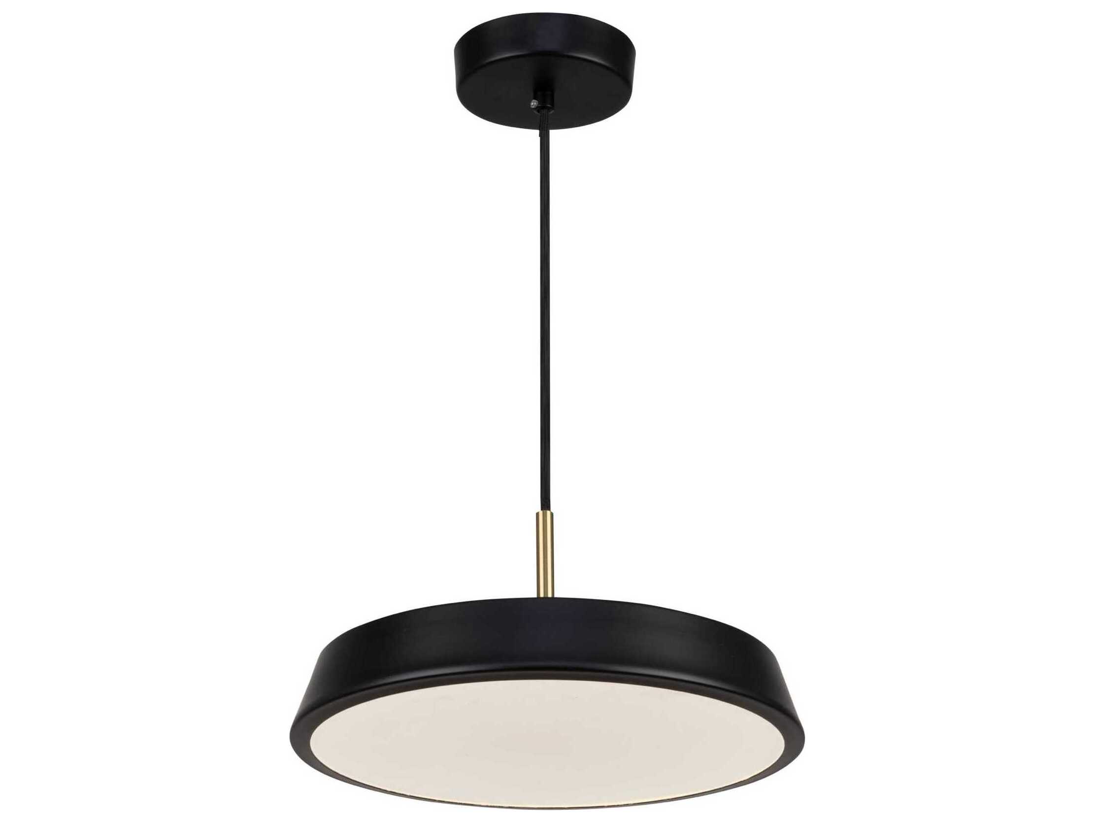 Artcraft Lexi 1-Light Black Round Pendant