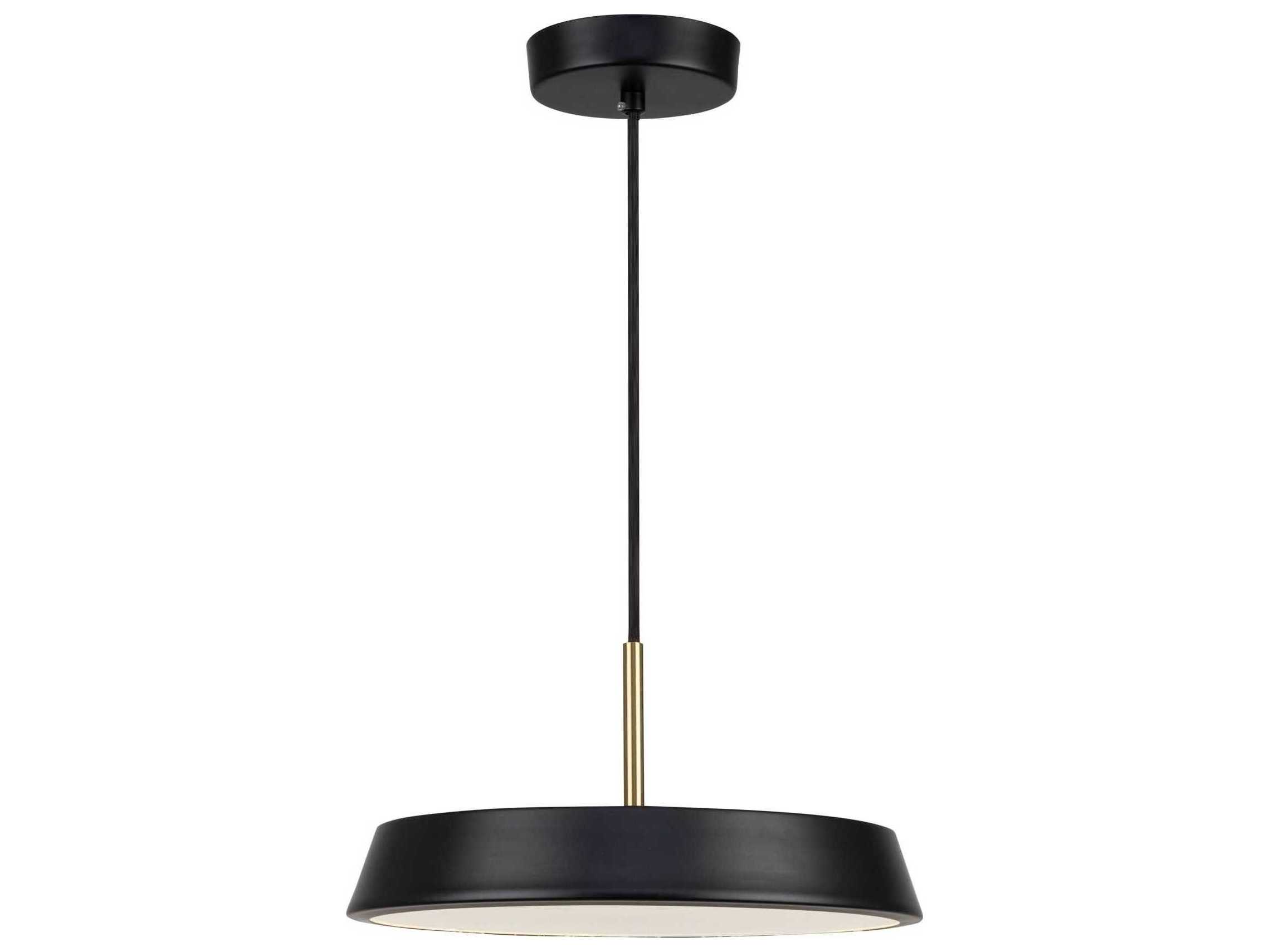 Artcraft Lexi 1-Light Black Round Pendant