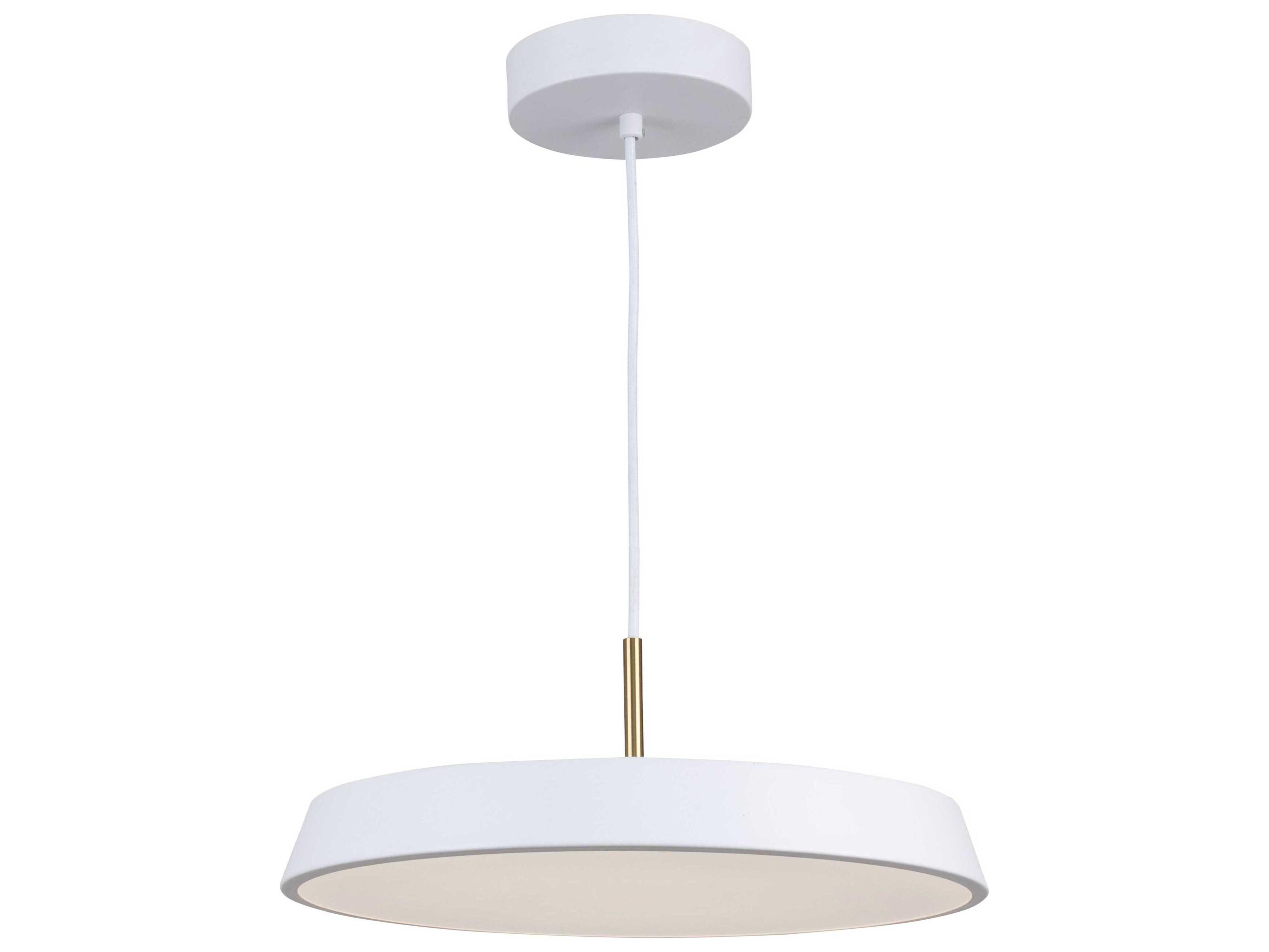 Artcraft Lexi 1-Light White Round Pendant