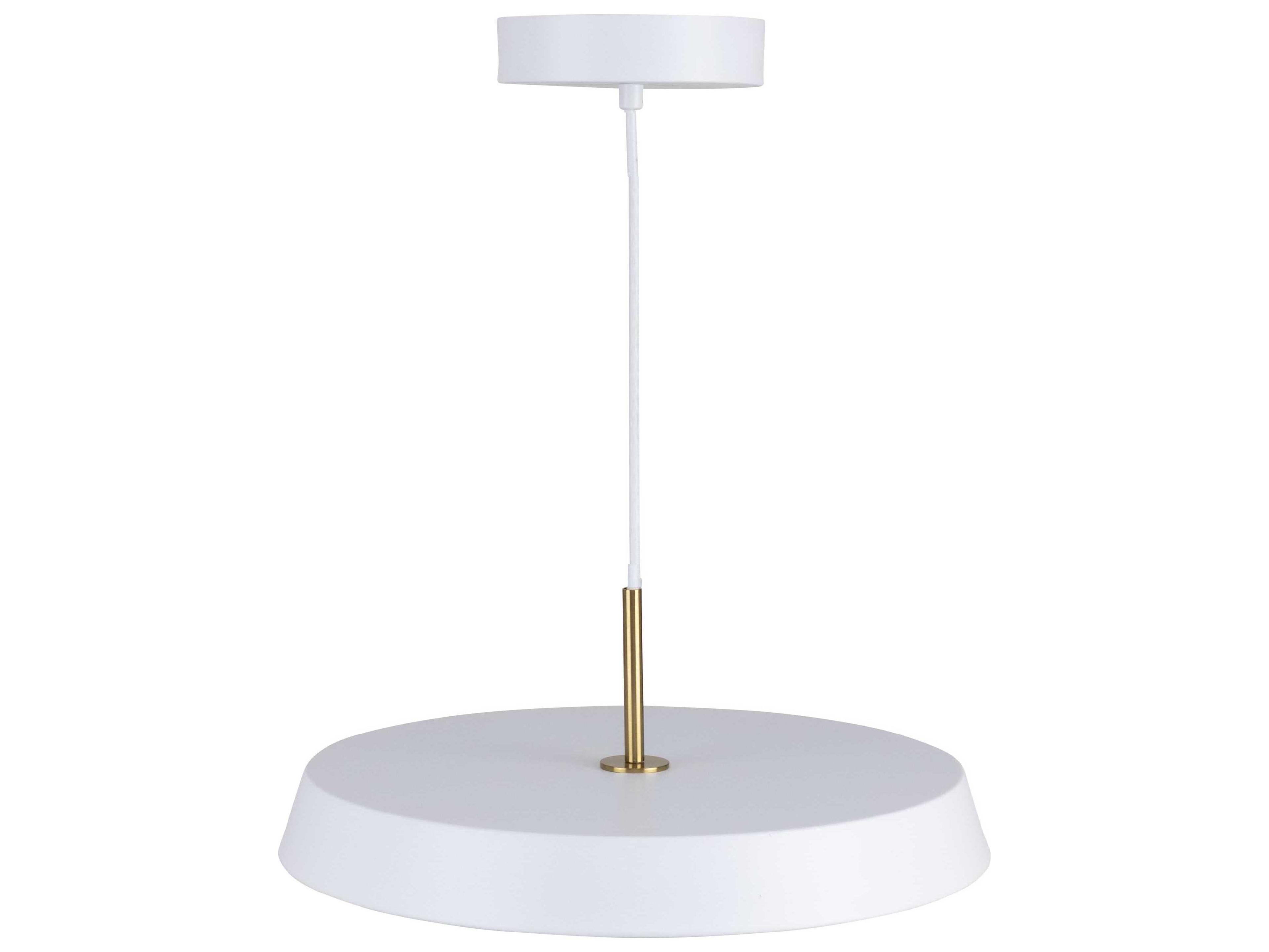 Artcraft Lexi 1-Light White Round Pendant