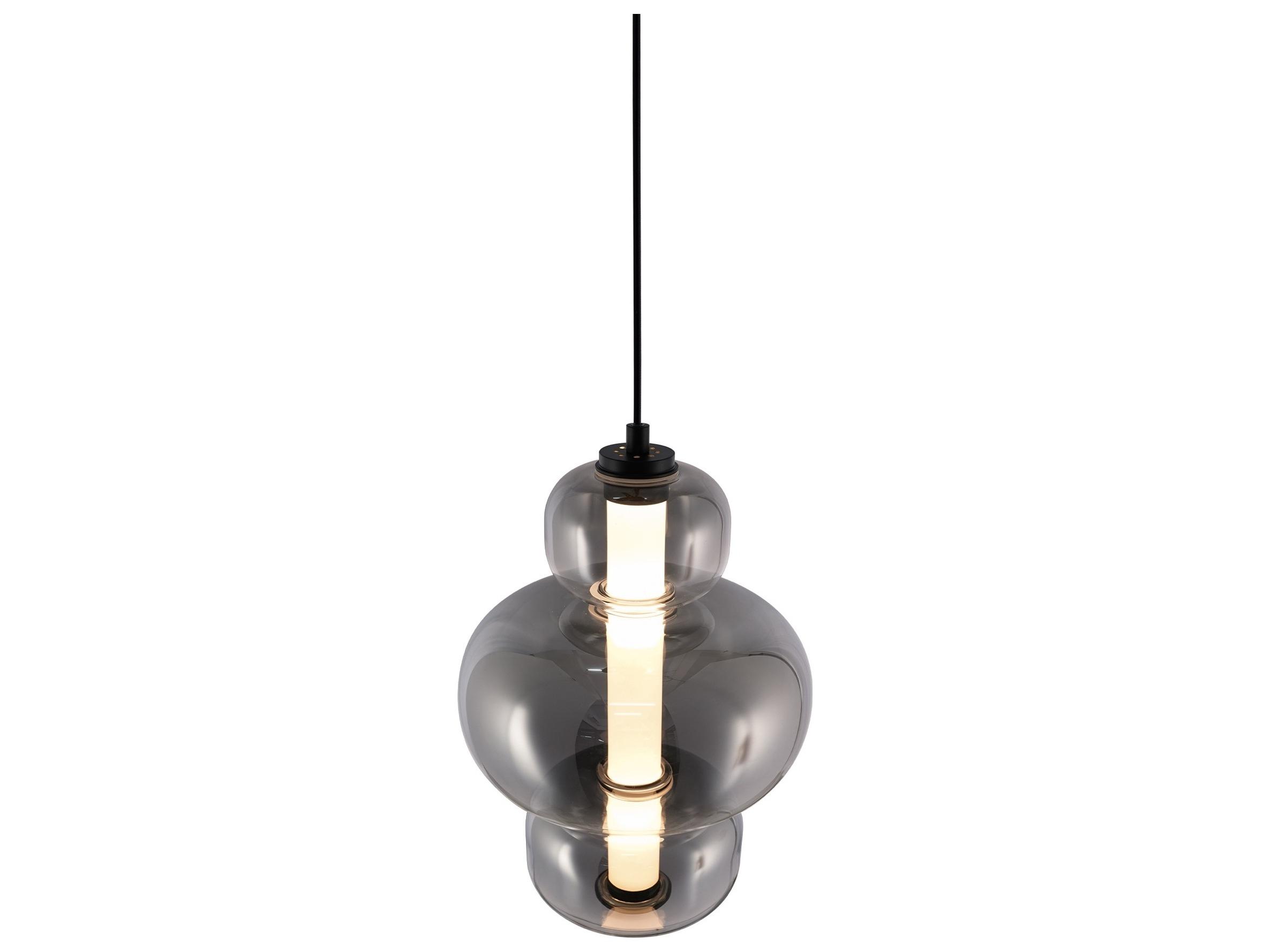 Artcraft Astra 1-Light Black Geometric Mini Pendant