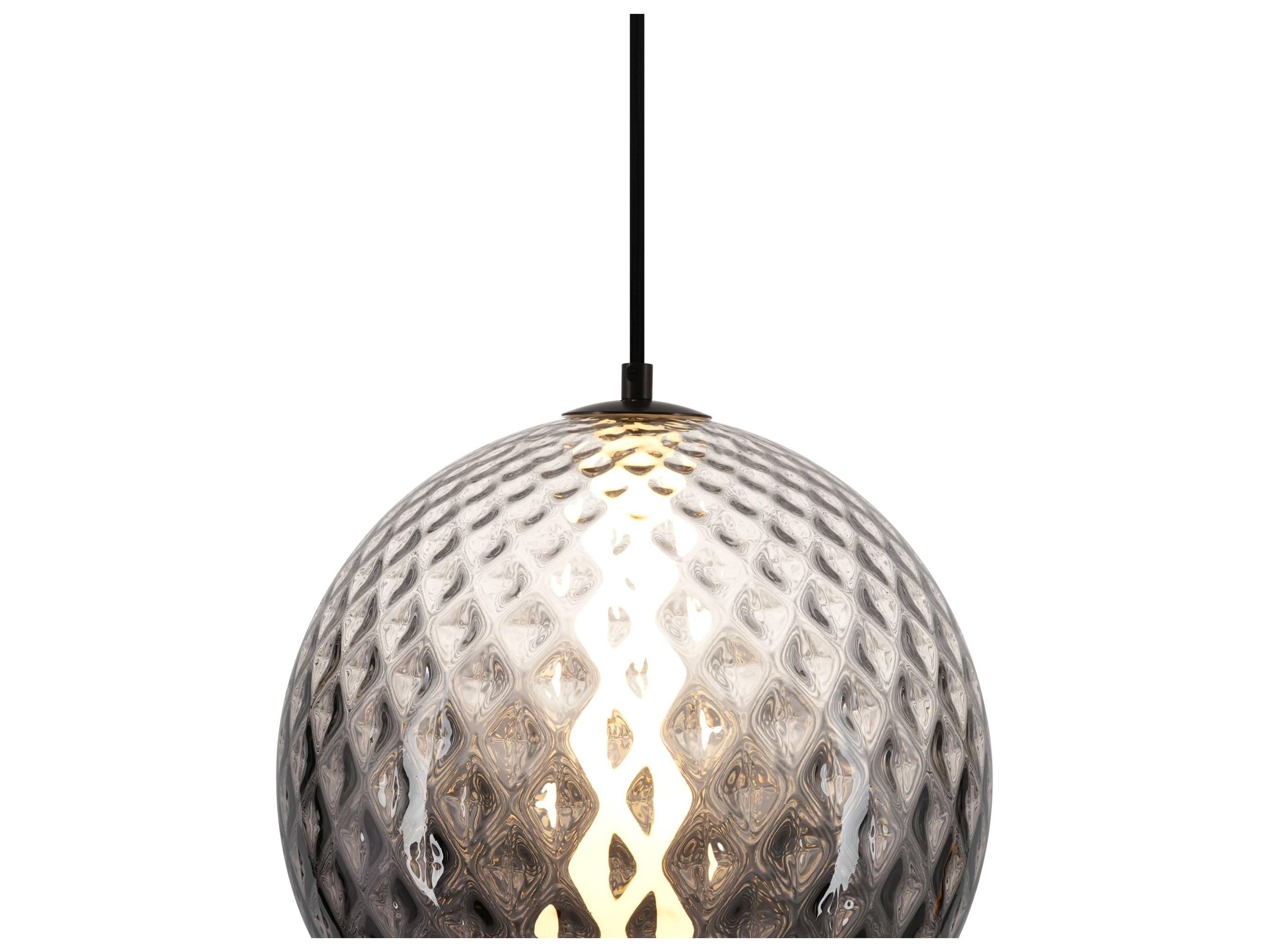Artcraft Celeste 1-Light Smoke Gray Globe Mini Pendant