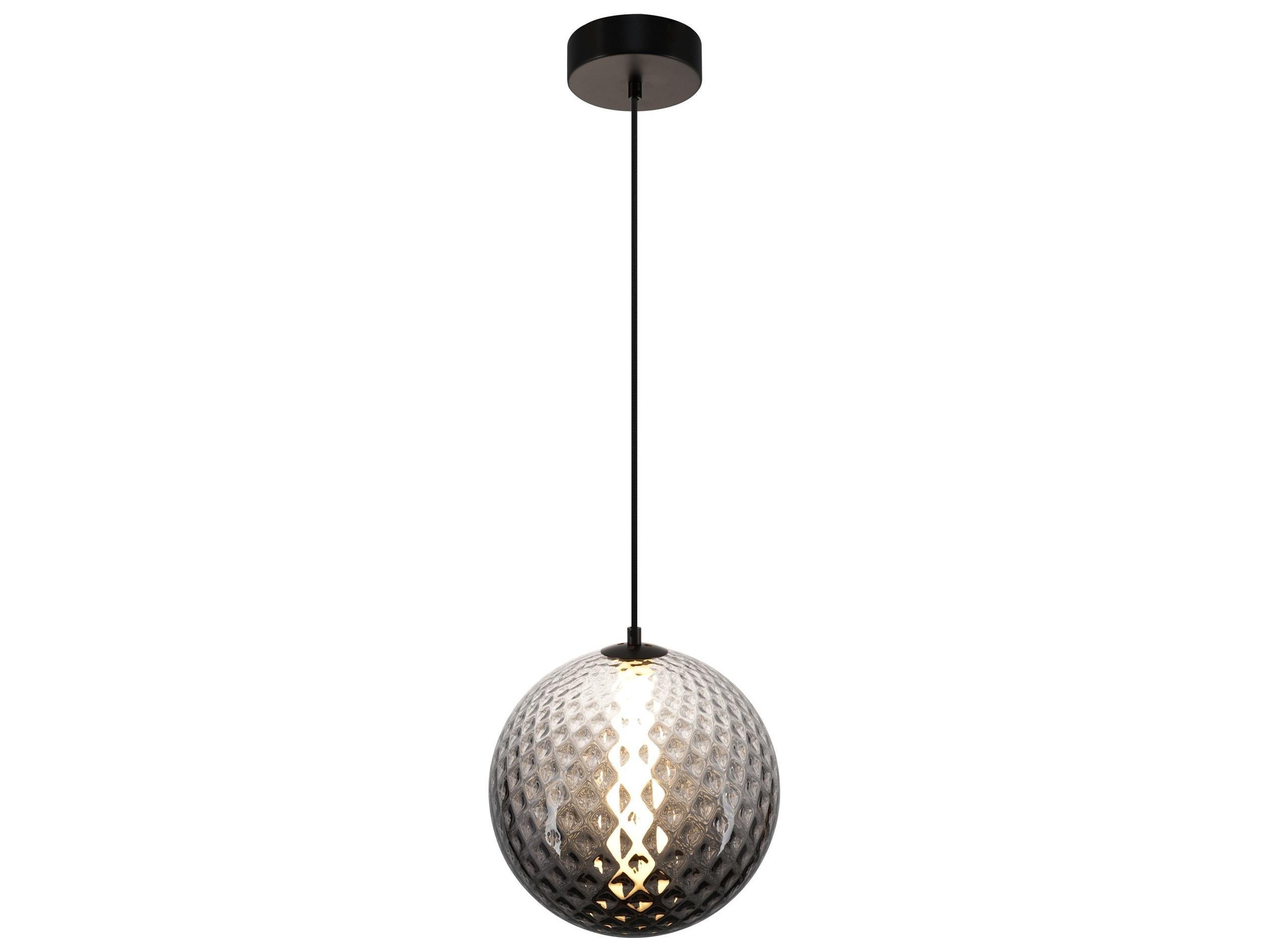 Artcraft Celeste 1-Light Smoke Gray Globe Mini Pendant
