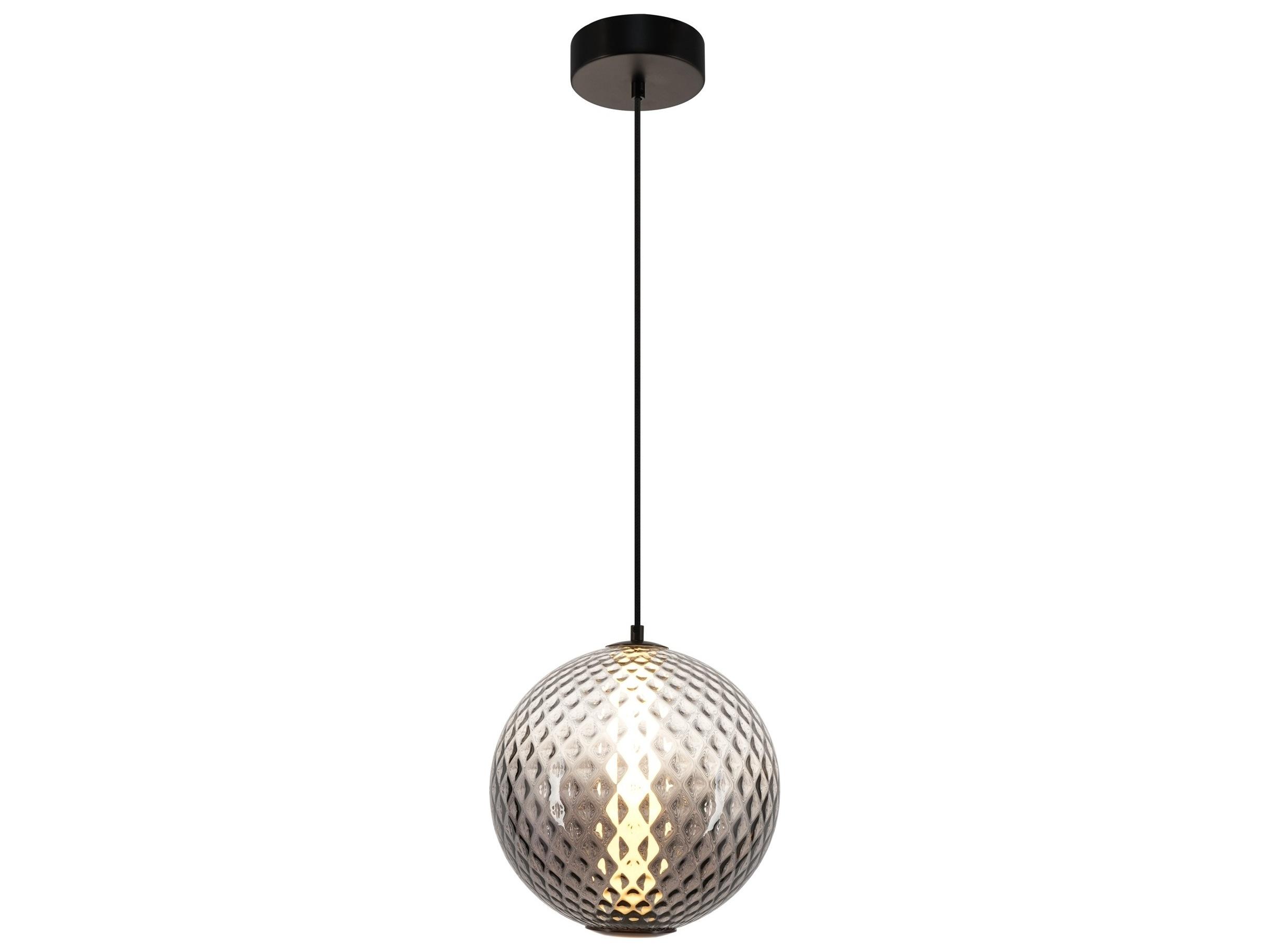 Artcraft Celeste 1-Light Smoke Gray Globe Mini Pendant