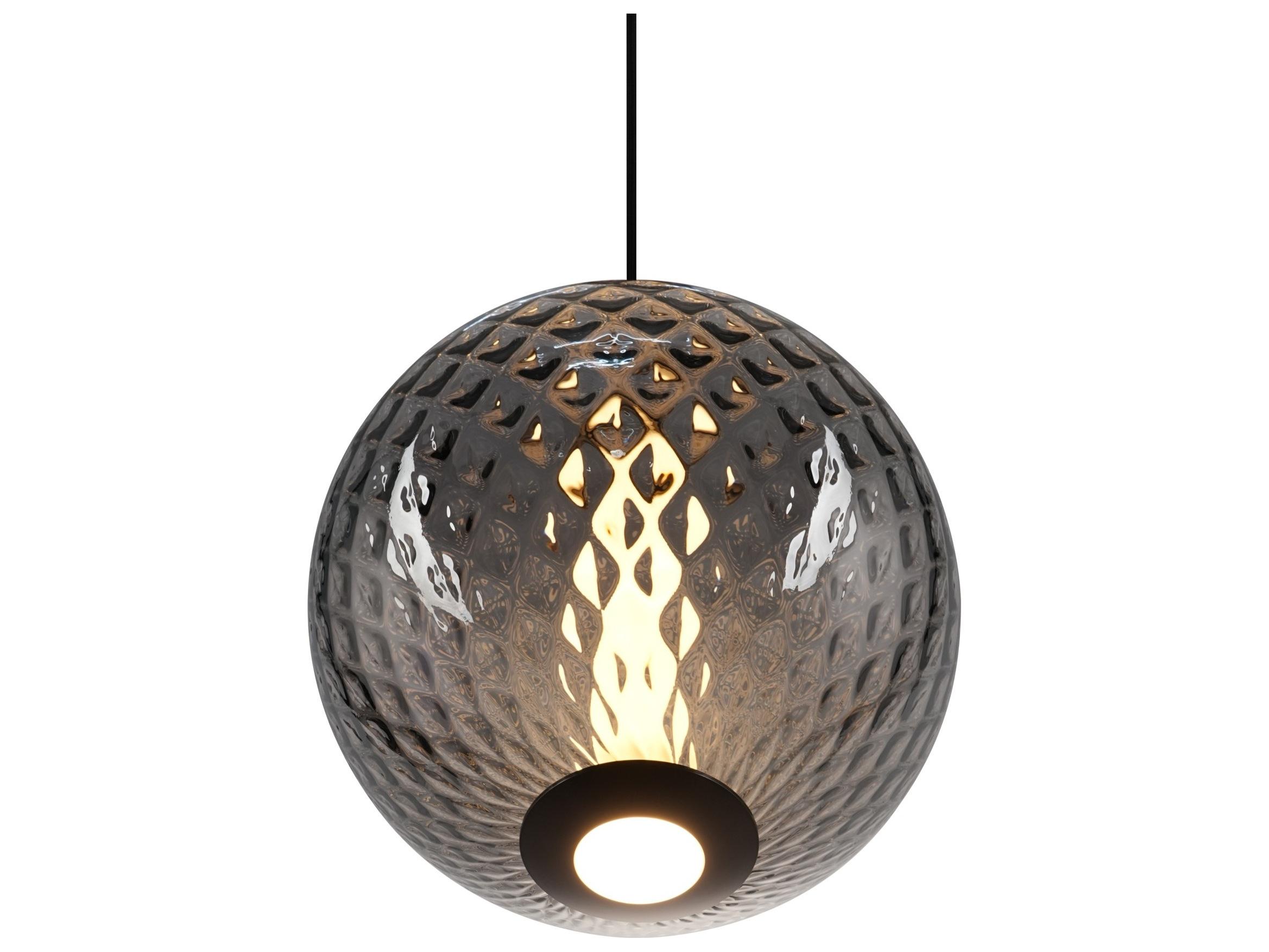 Artcraft Celeste 1-Light Smoke Gray Globe Mini Pendant