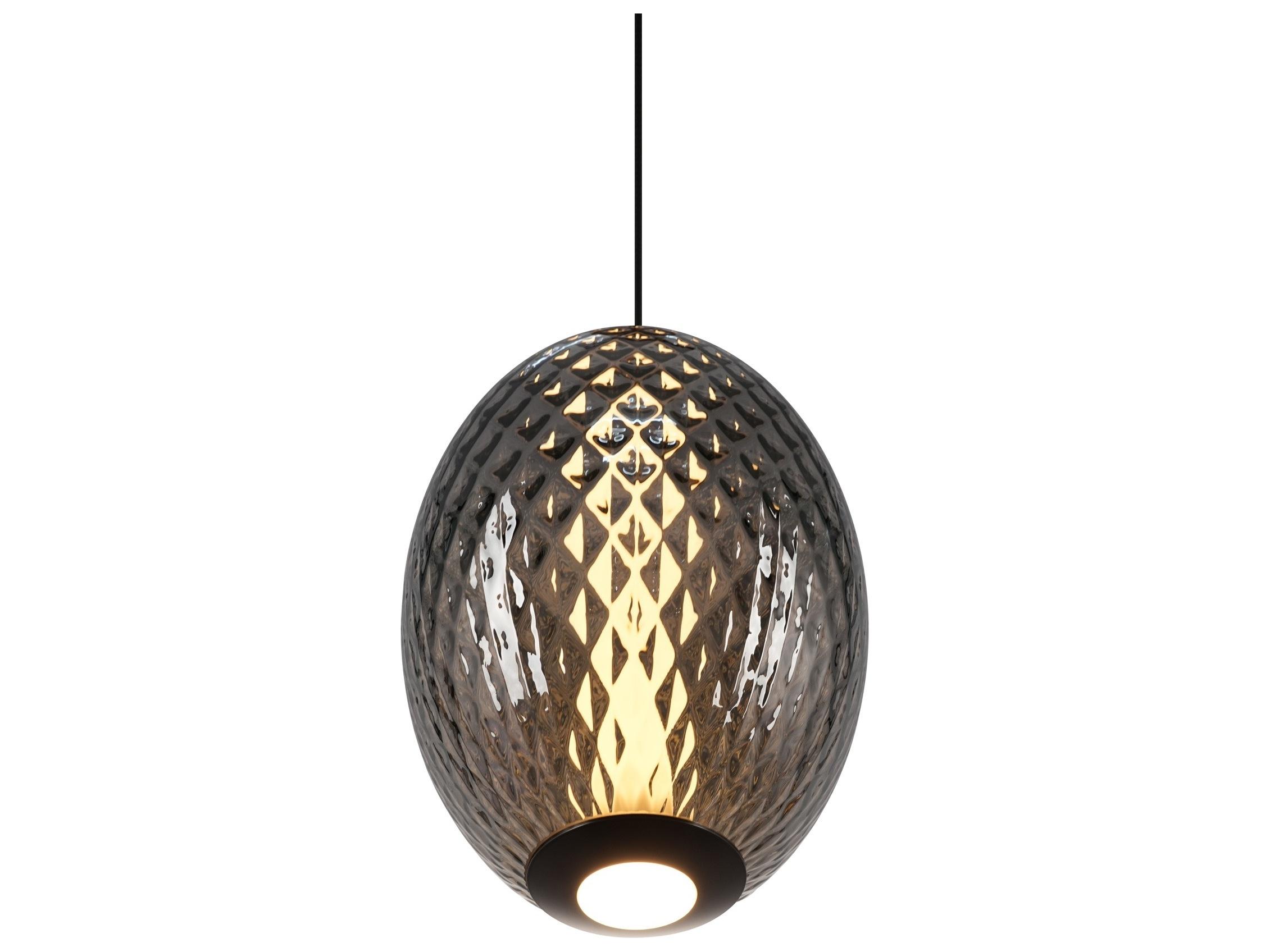 Artcraft Celeste 1-Light Smoke Gray Mini Pendant