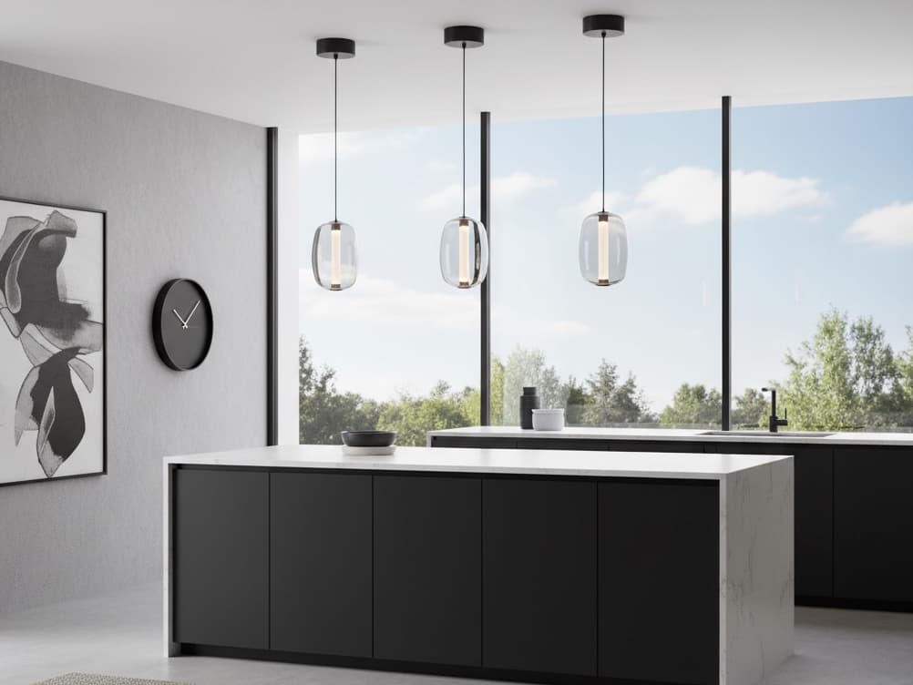 Artcraft Vega 1-Light Black Mini Pendant