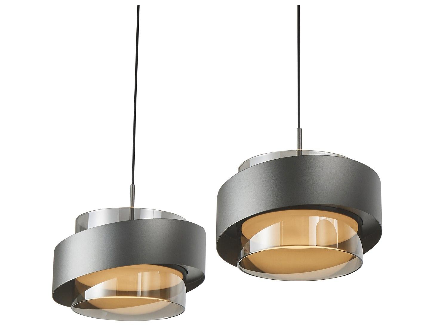 Artcraft Axis 4-Light Graphite Gray Cylinder Linear Island Pendant