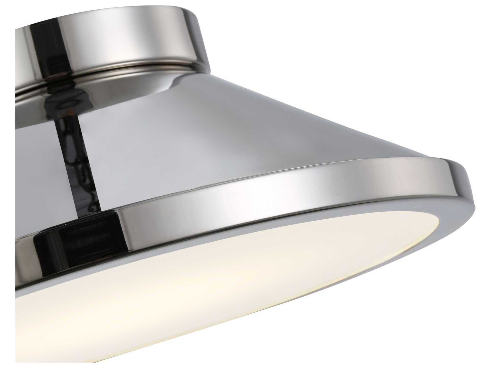 Artcraft Lucida 1-Light Nickel Glass LED Flush Mount
