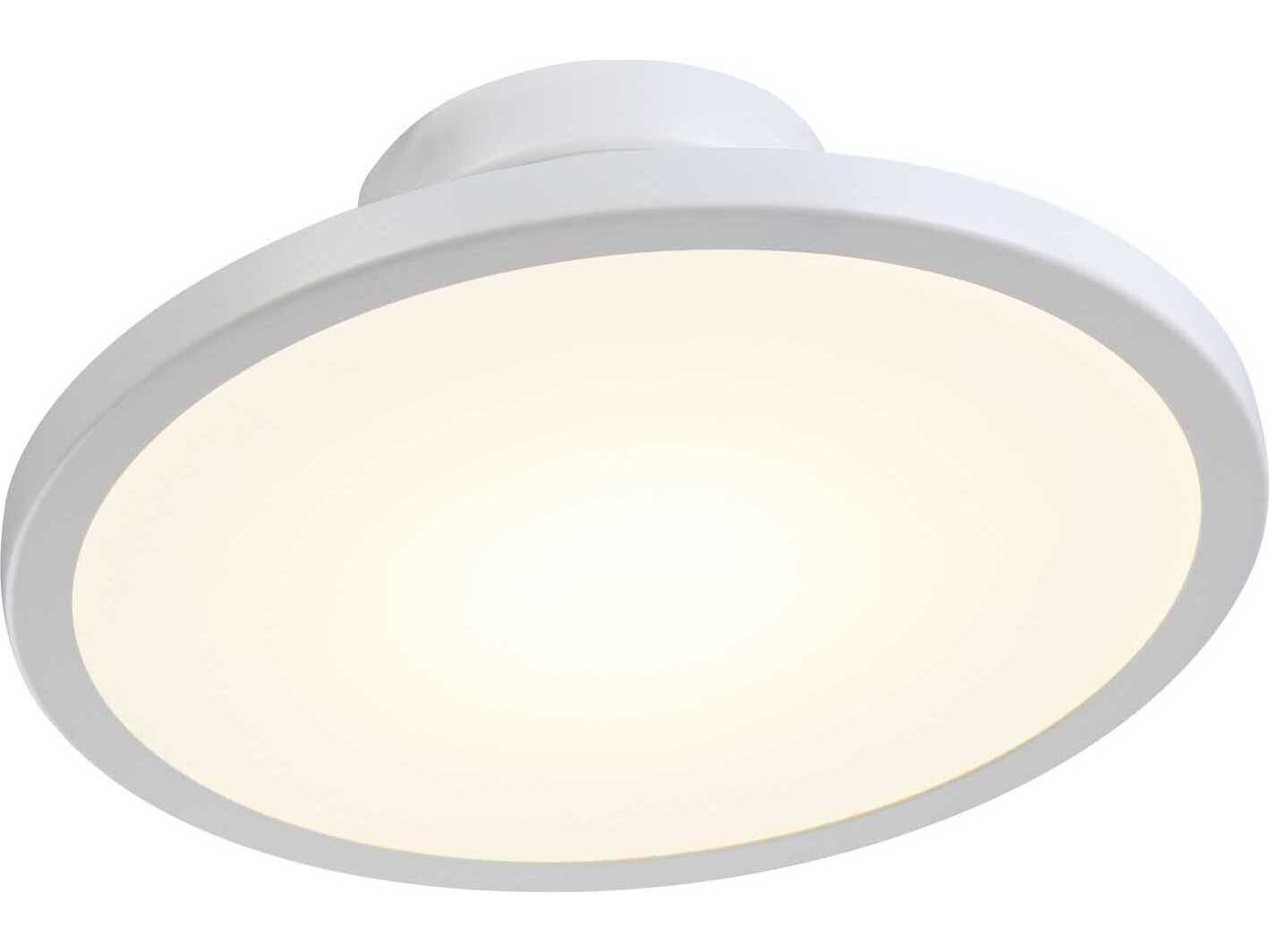Artcraft Lucida 1-Light White Glass LED Flush Mount