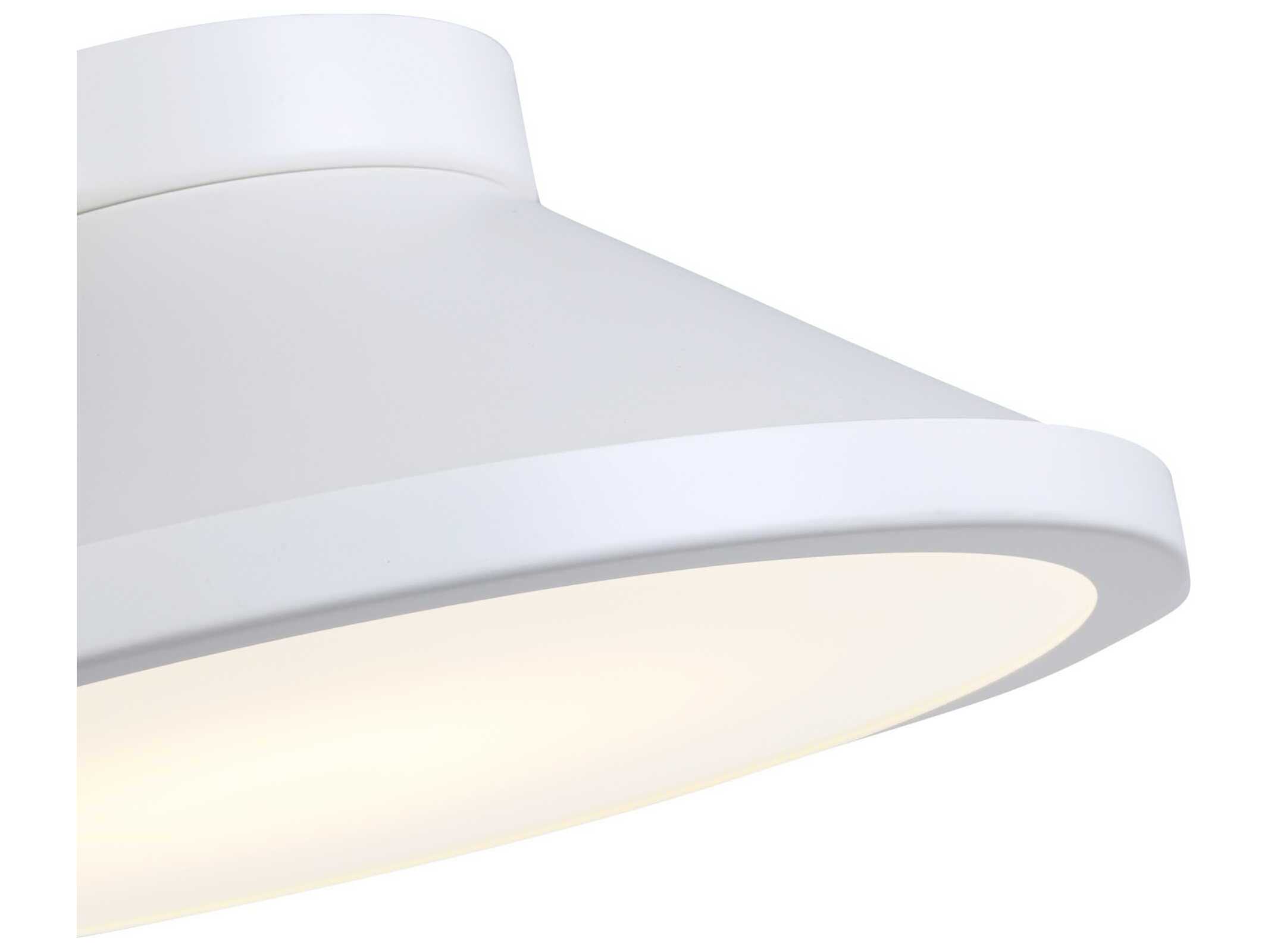 Artcraft Lucida 1-Light White Glass LED Flush Mount
