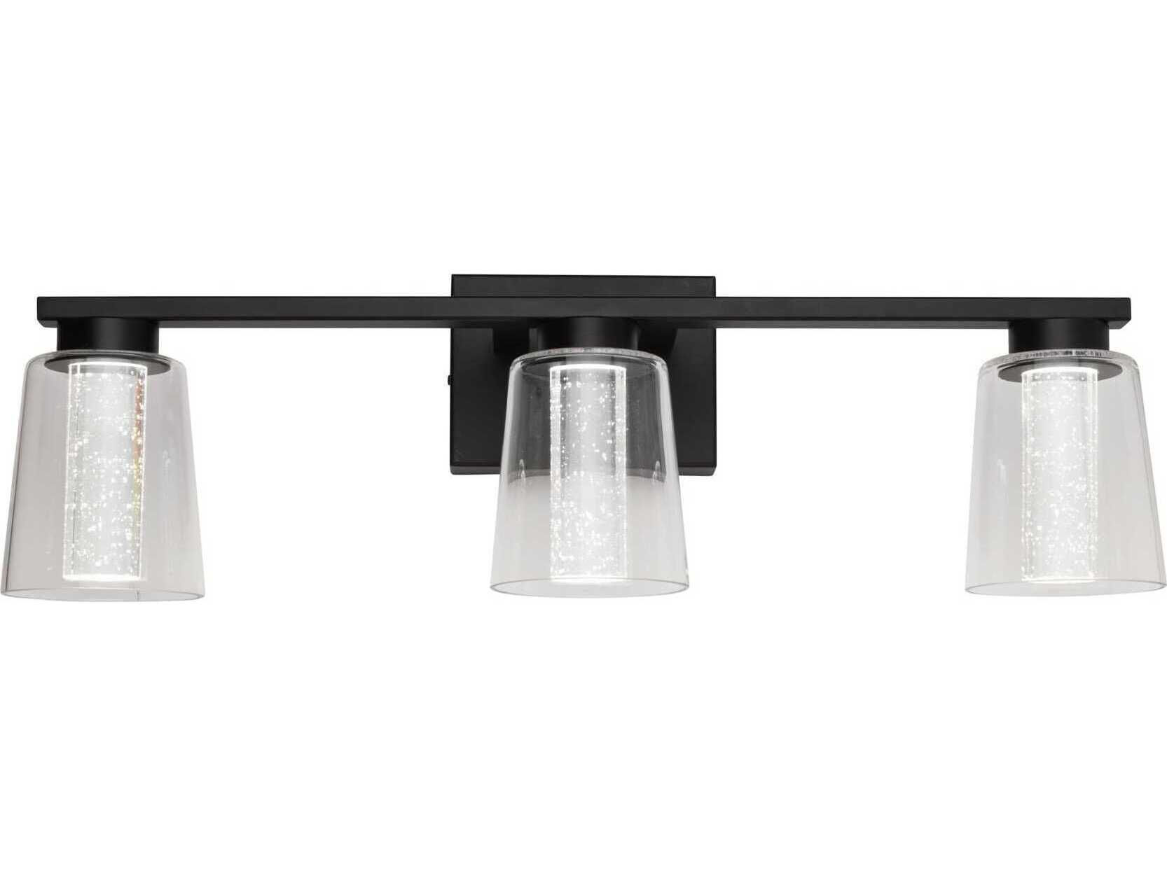 Artcraft Dalton 3-Light Black Vanity Light