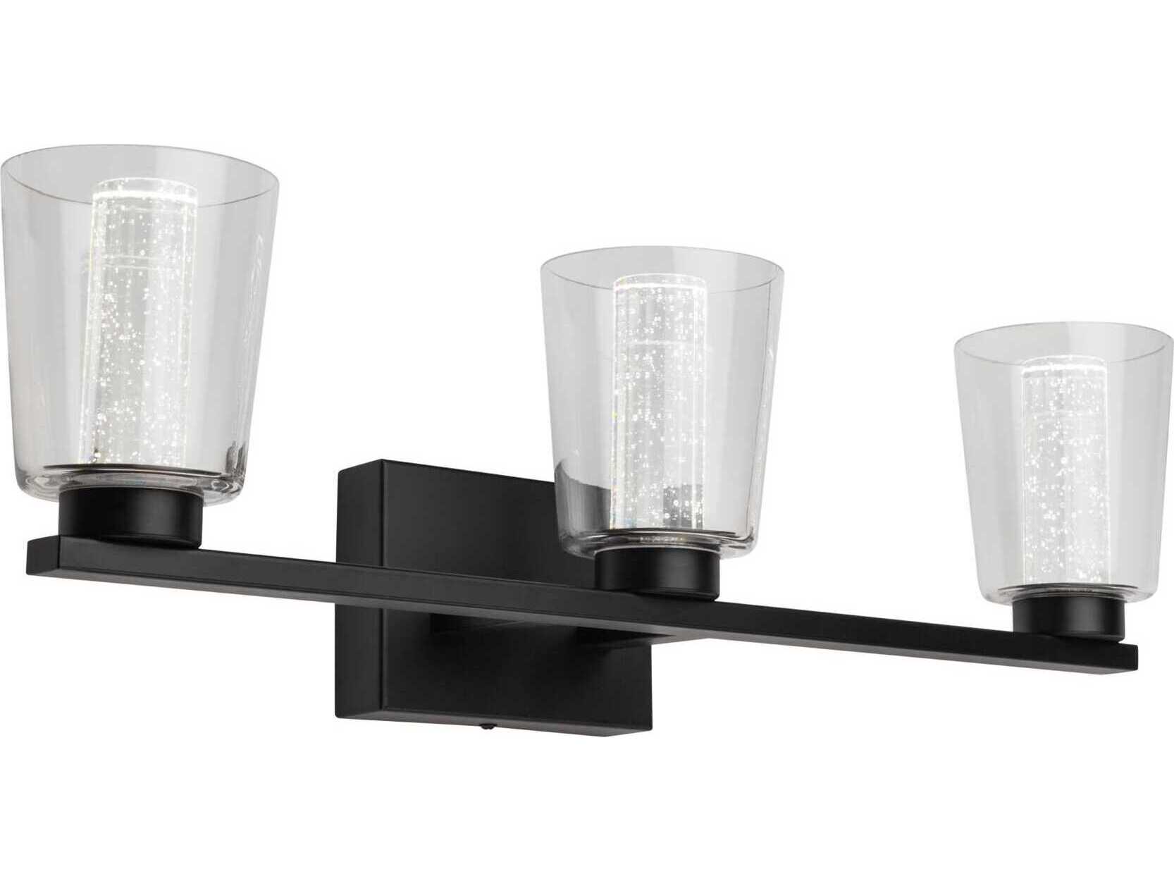 Artcraft Dalton 3-Light Black Vanity Light