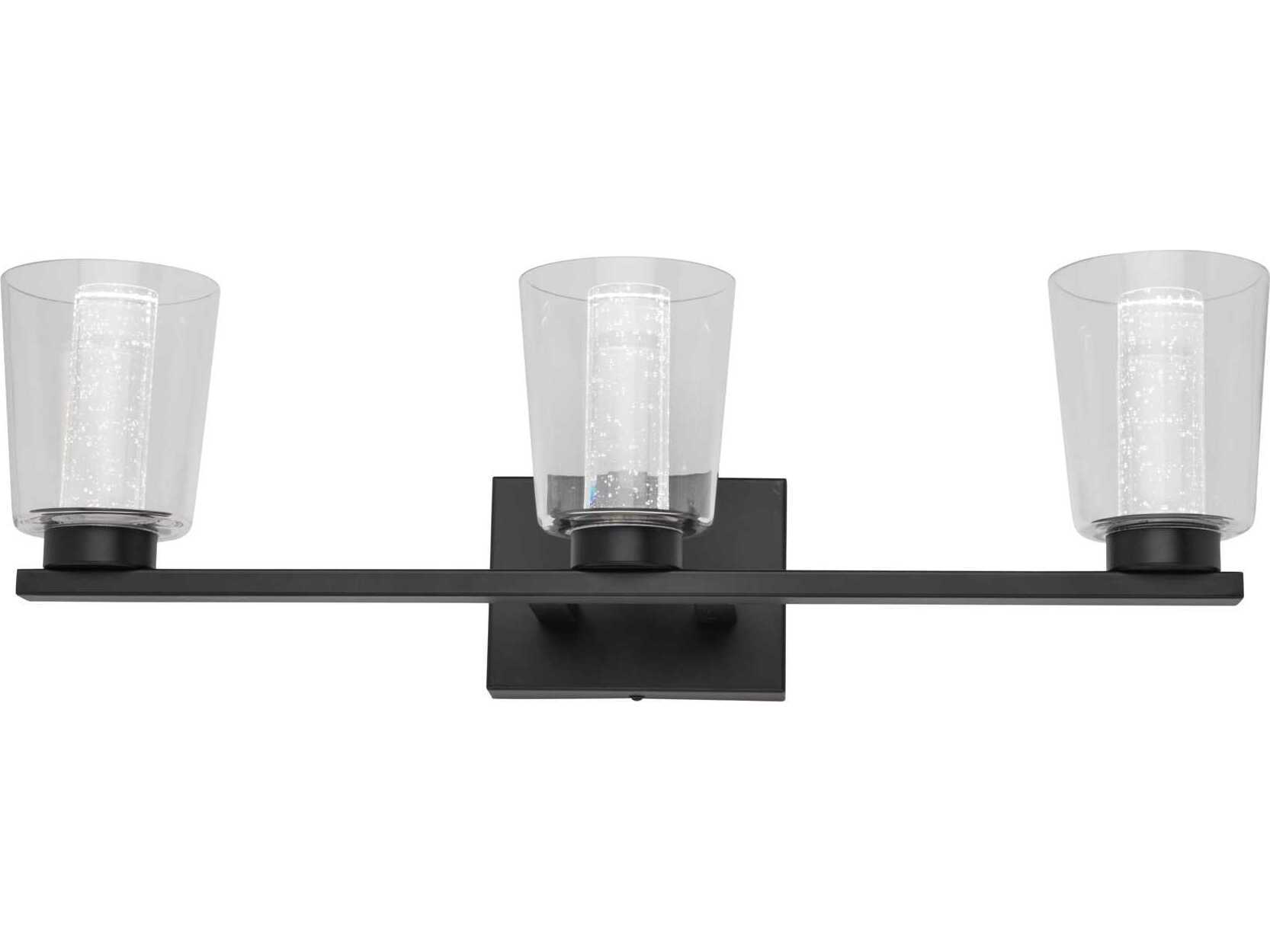 Artcraft Dalton 3-Light Black Vanity Light