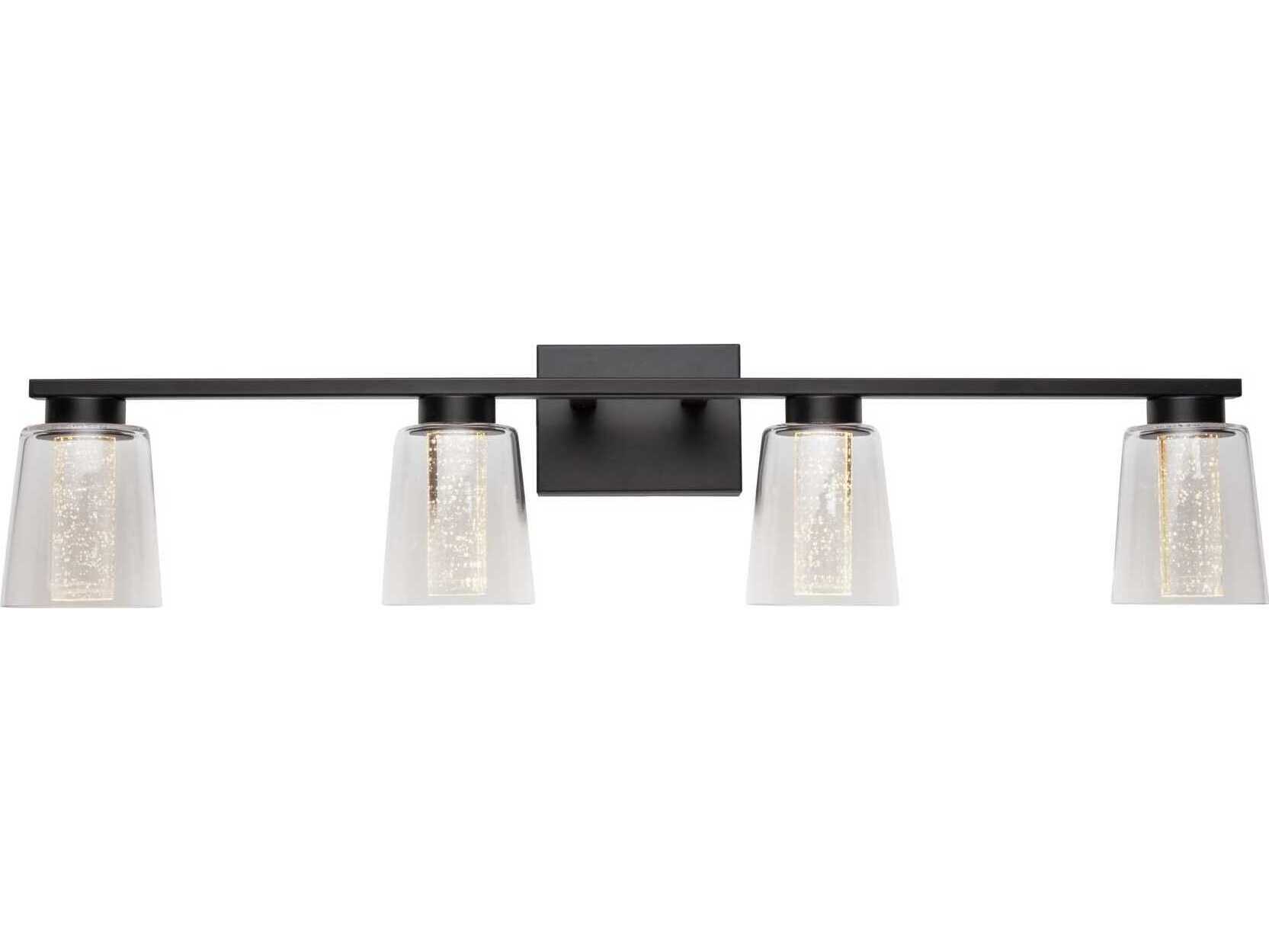 Artcraft Dalton 4-Light Black Vanity Light