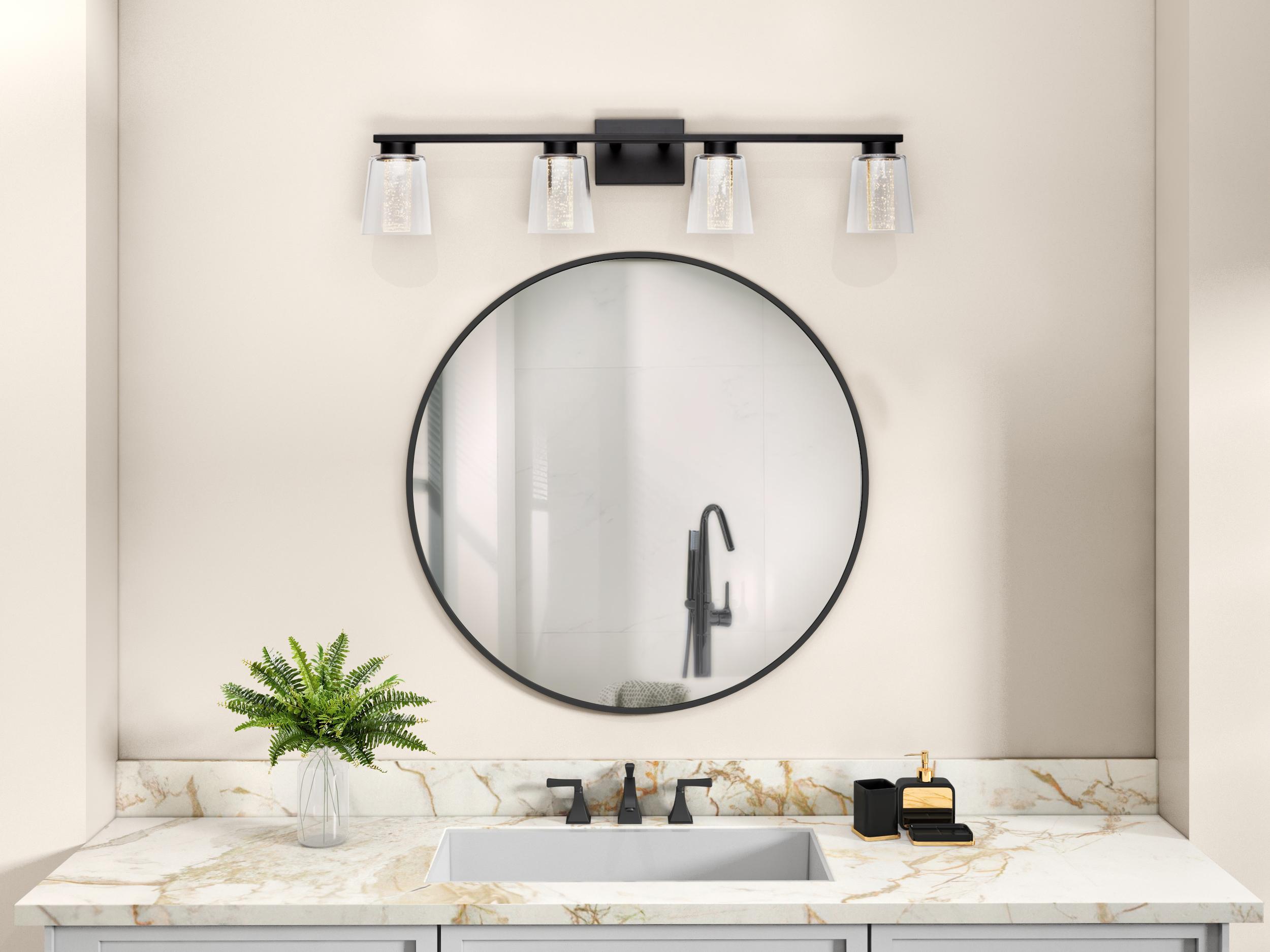 Artcraft Dalton 4-Light Black Vanity Light