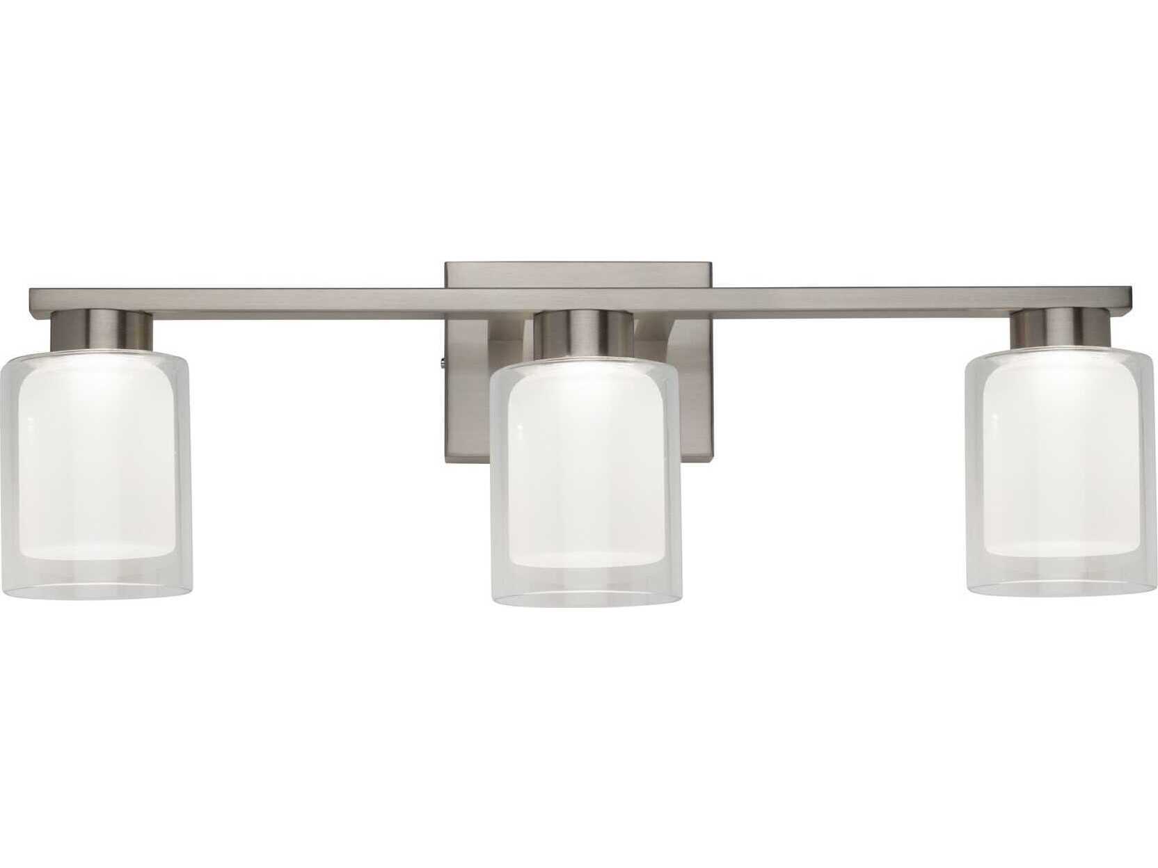 Artcraft Saville 3-Light Brushed Nickel Vanity Light