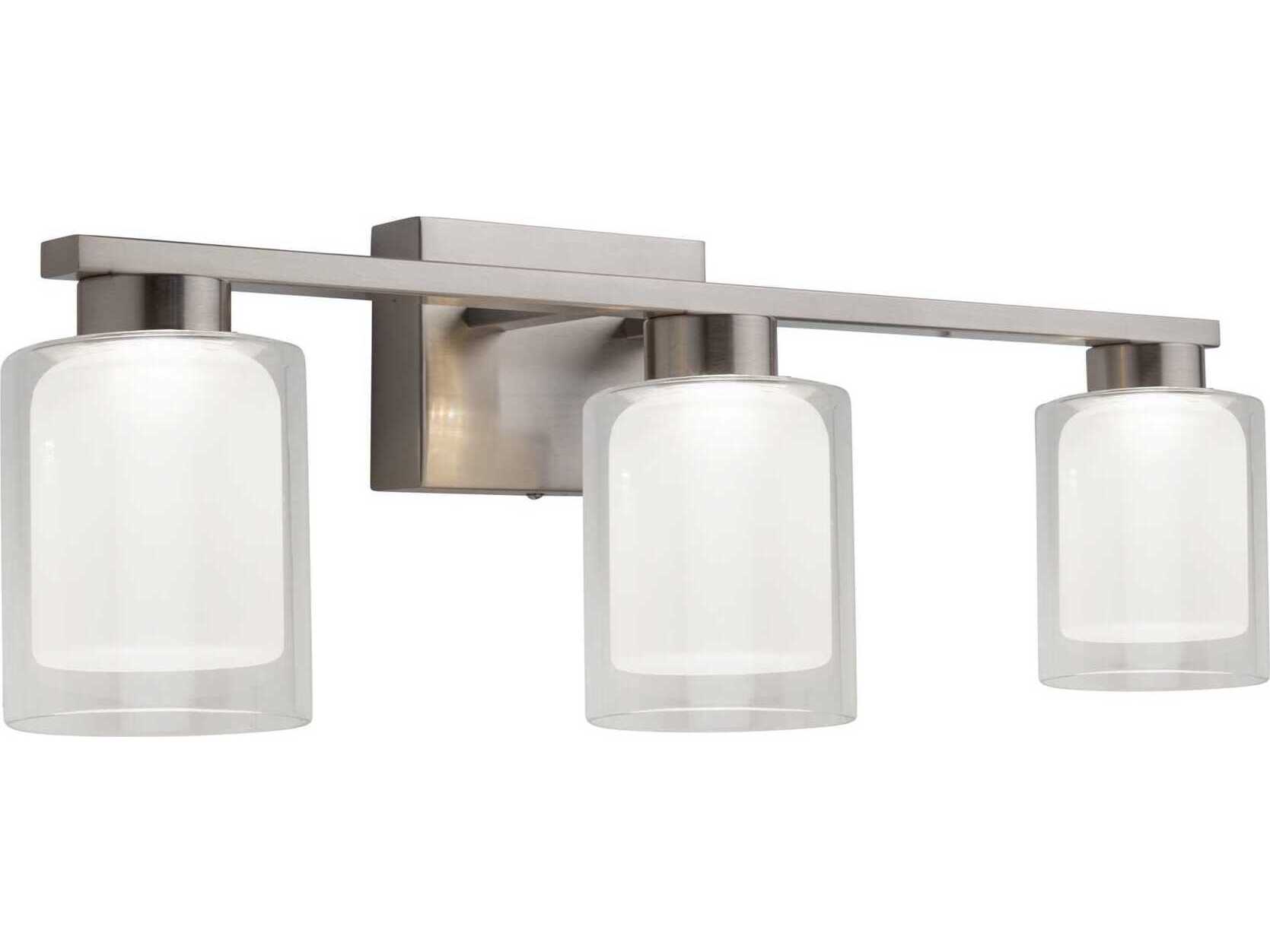 Artcraft Saville 3-Light Brushed Nickel Vanity Light