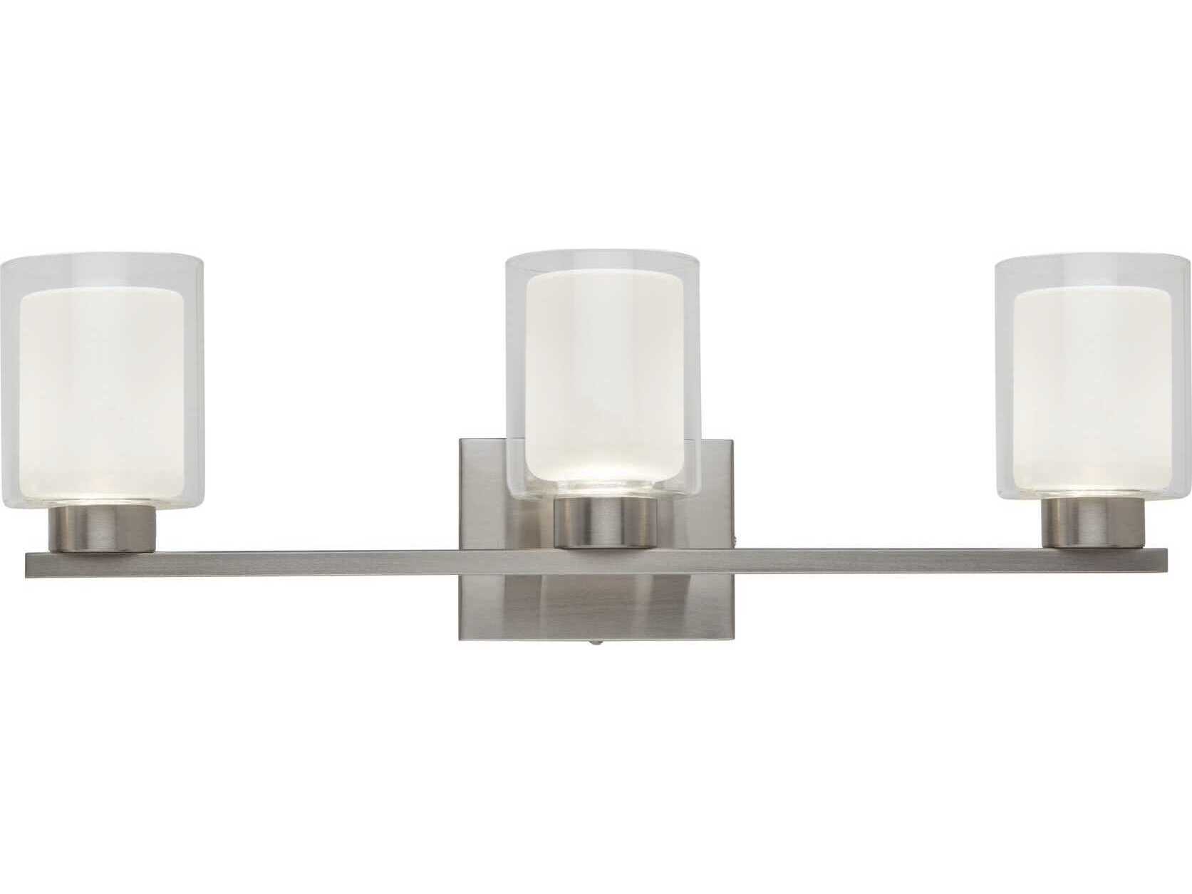 Artcraft Saville 3-Light Brushed Nickel Vanity Light