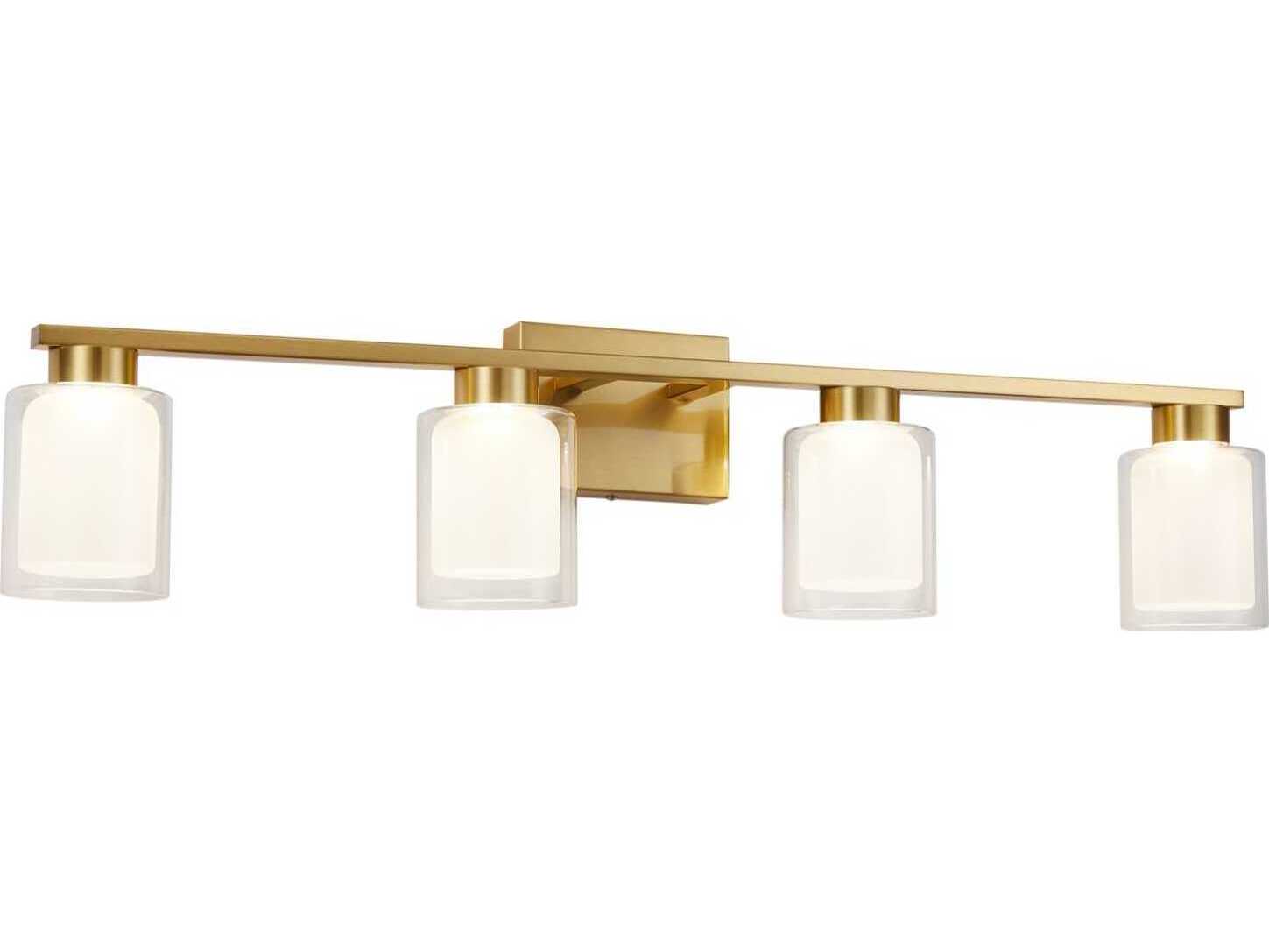 Artcraft Saville 4-Light Brass Vanity Light