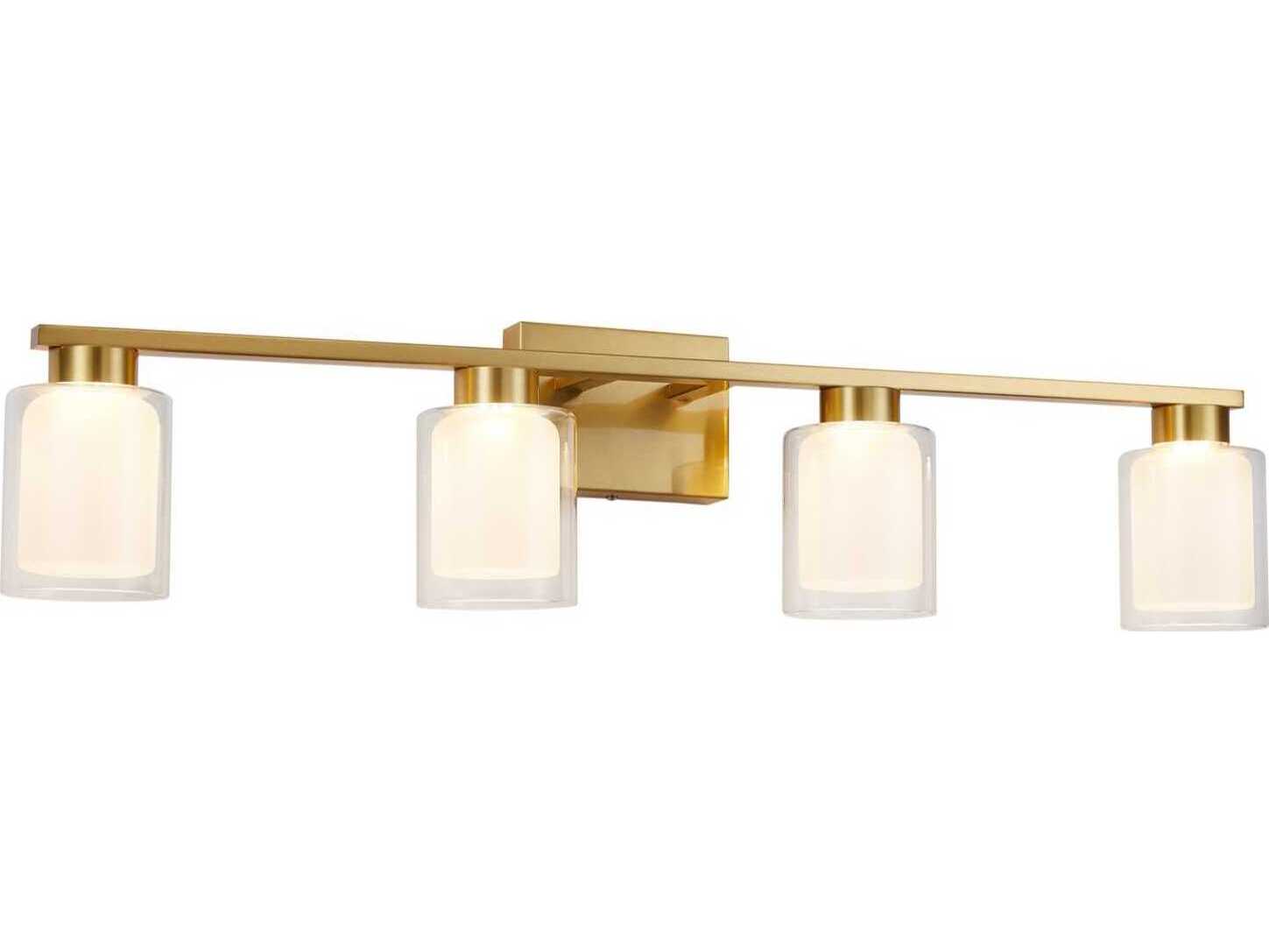 Artcraft Saville 4-Light Brass Vanity Light
