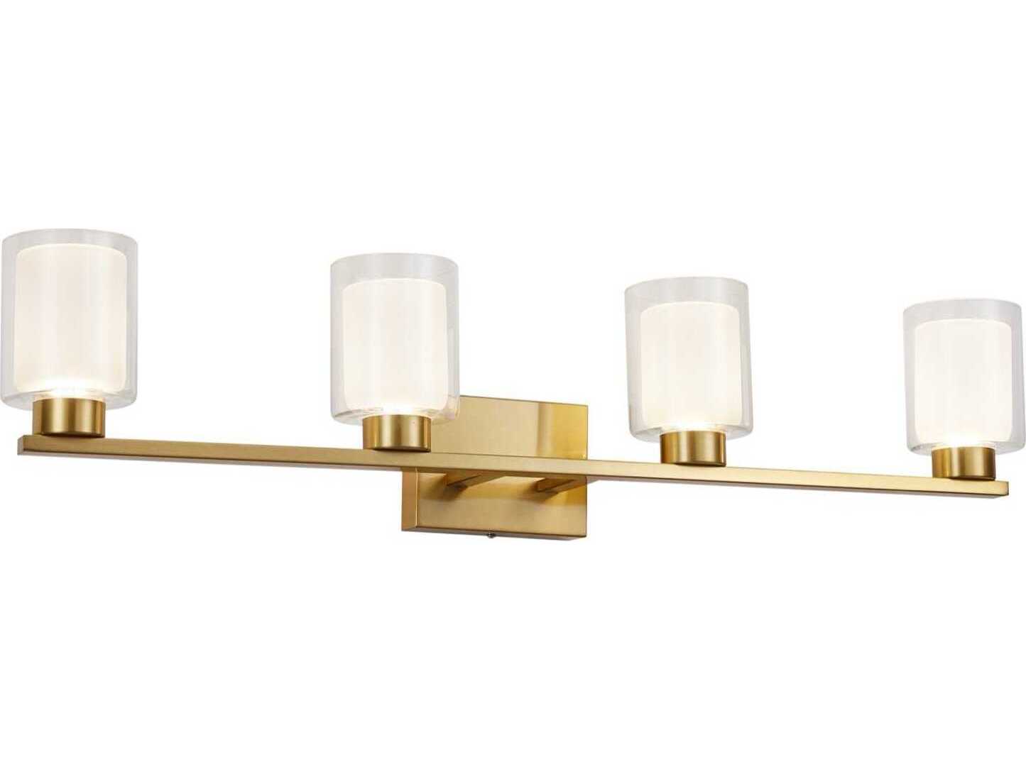 Artcraft Saville 4-Light Brass Vanity Light