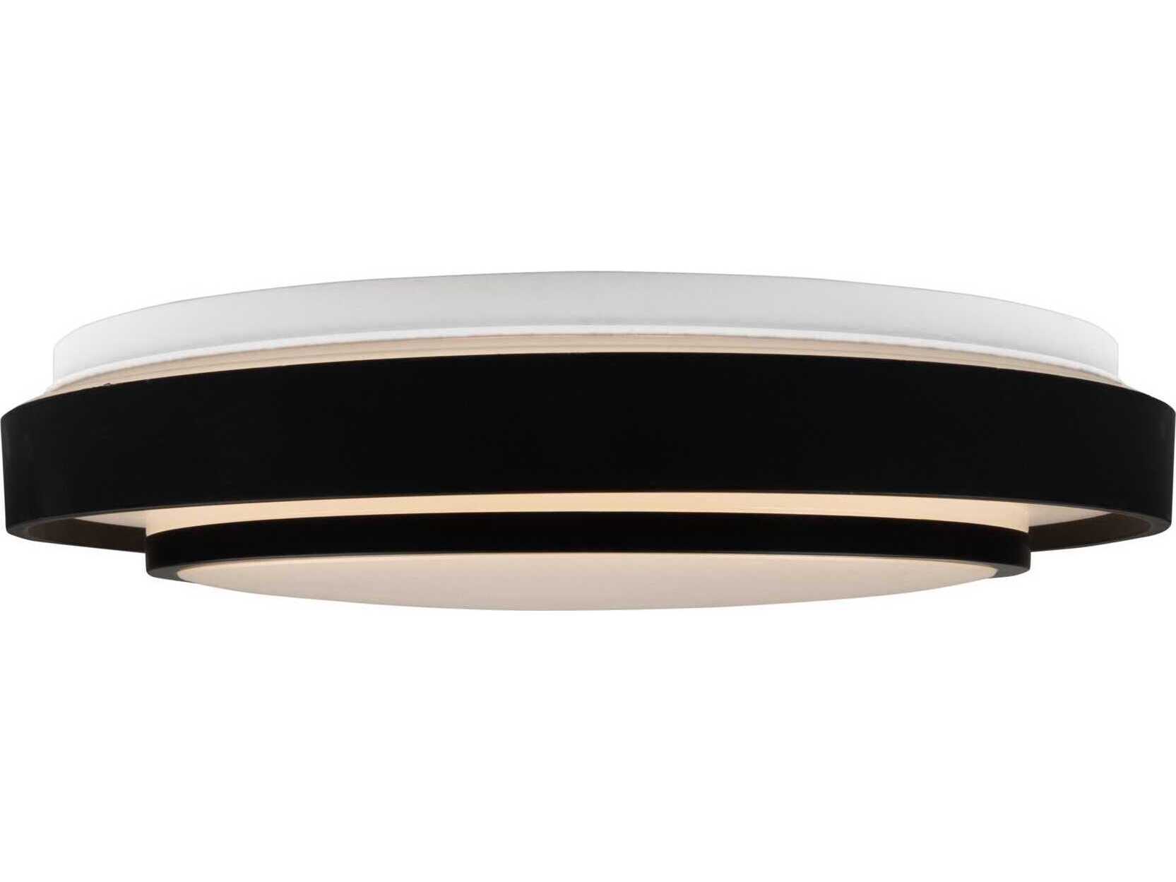 Artcraft Aziza 1-Light Black Round Flush Mount