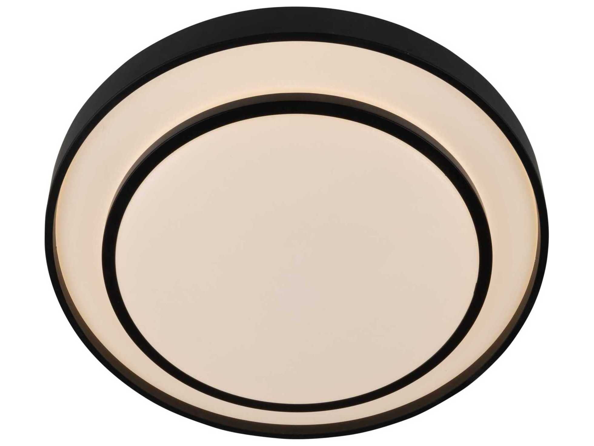 Artcraft Aziza 1-Light Black Round Flush Mount