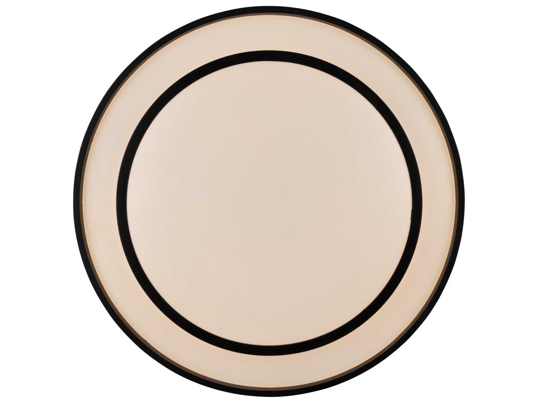 Artcraft Aziza 1-Light Black Round Flush Mount