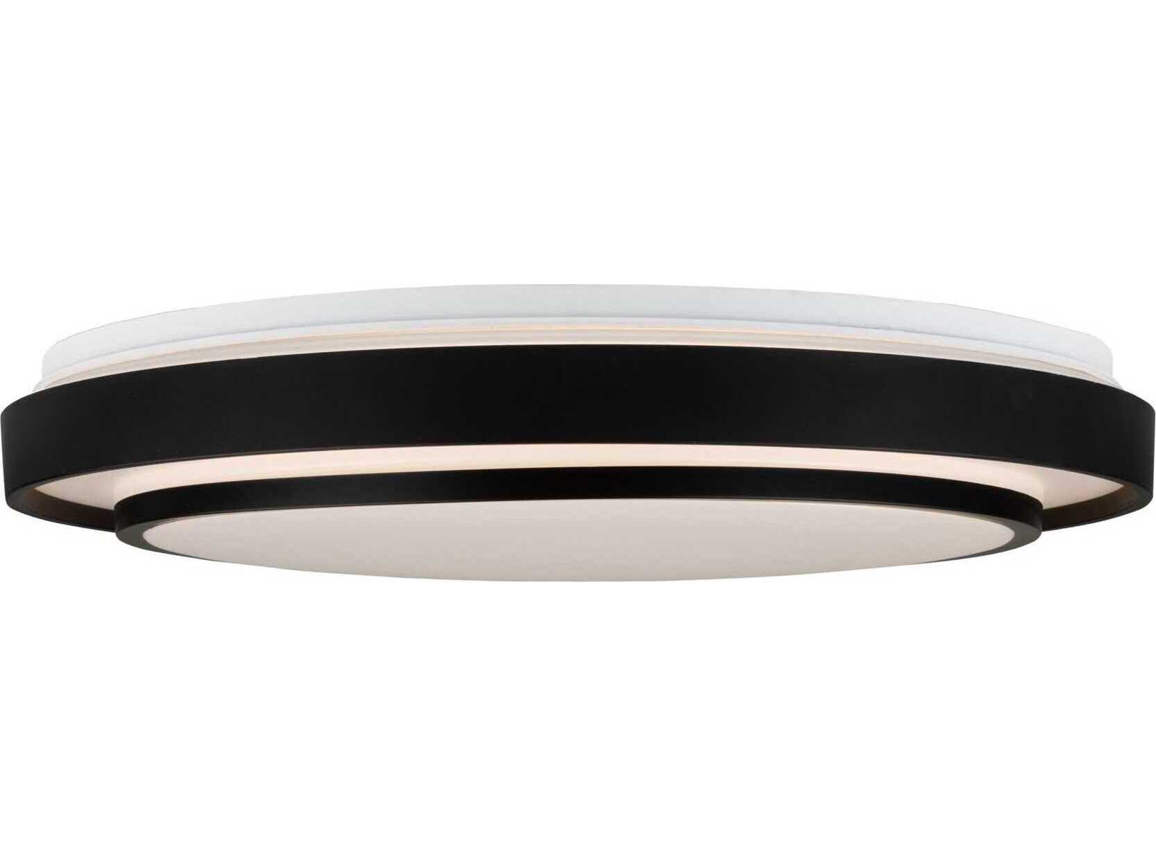 Artcraft Aziza 1-Light Black Round Flush Mount