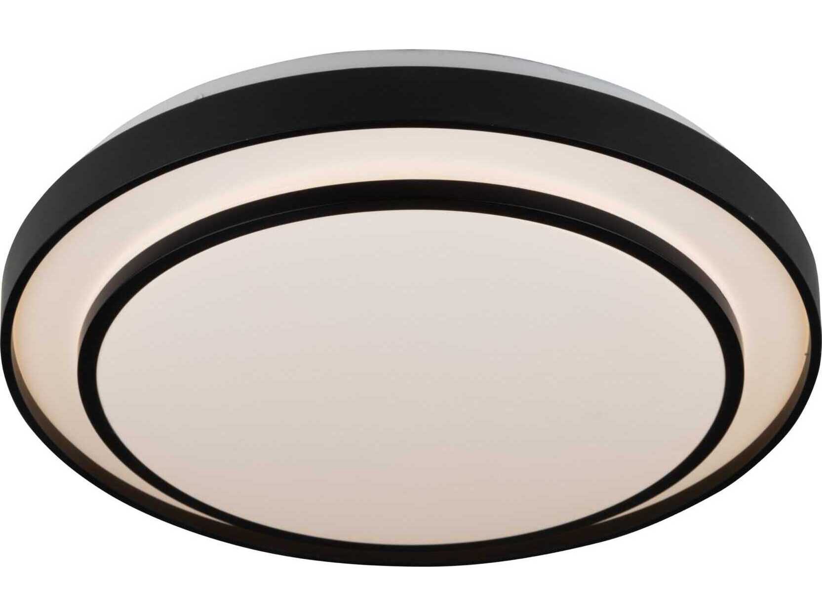 Artcraft Aziza 1-Light Black Round Flush Mount