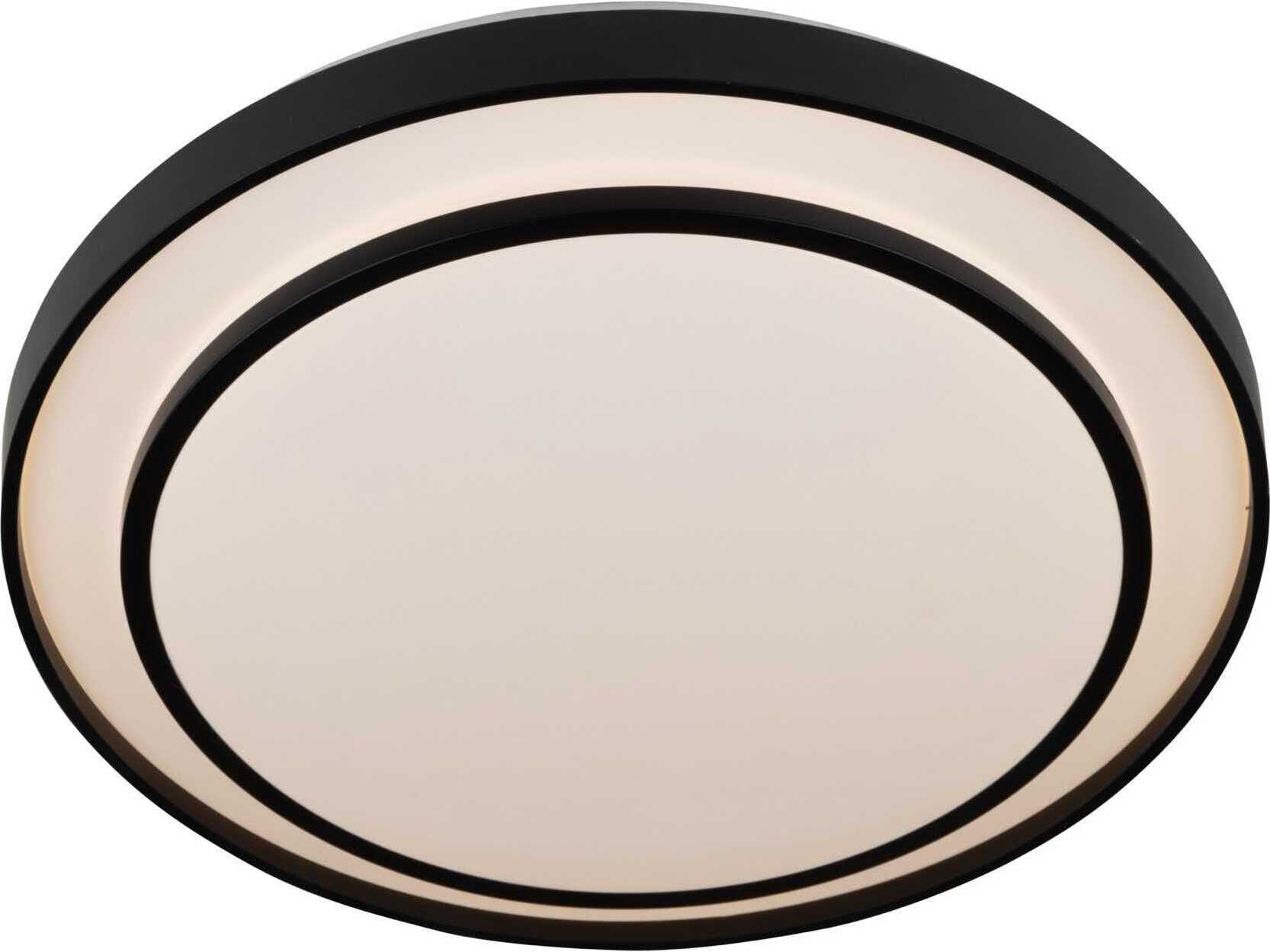 Artcraft Aziza 1-Light Black Round Flush Mount