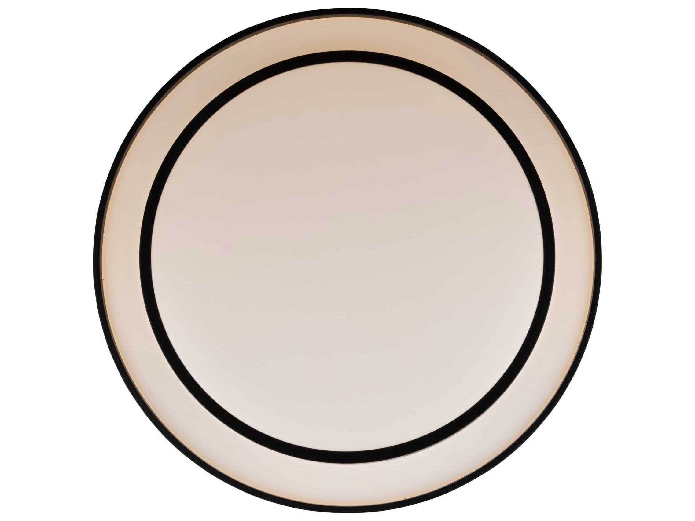 Artcraft Aziza 1-Light Black Round Flush Mount