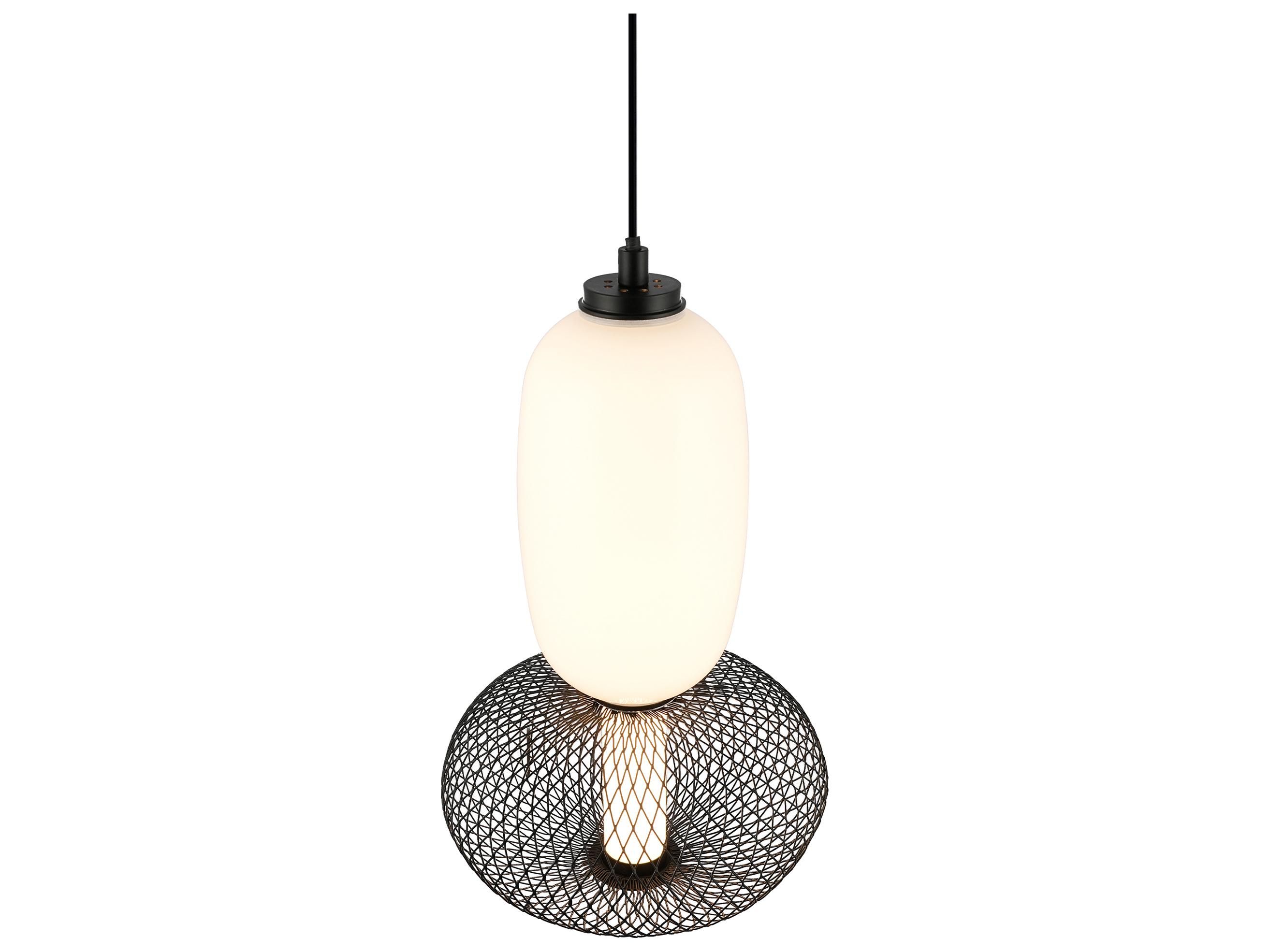 Artcraft Ace 1-Light Black Cylinder Globe Mini Pendant