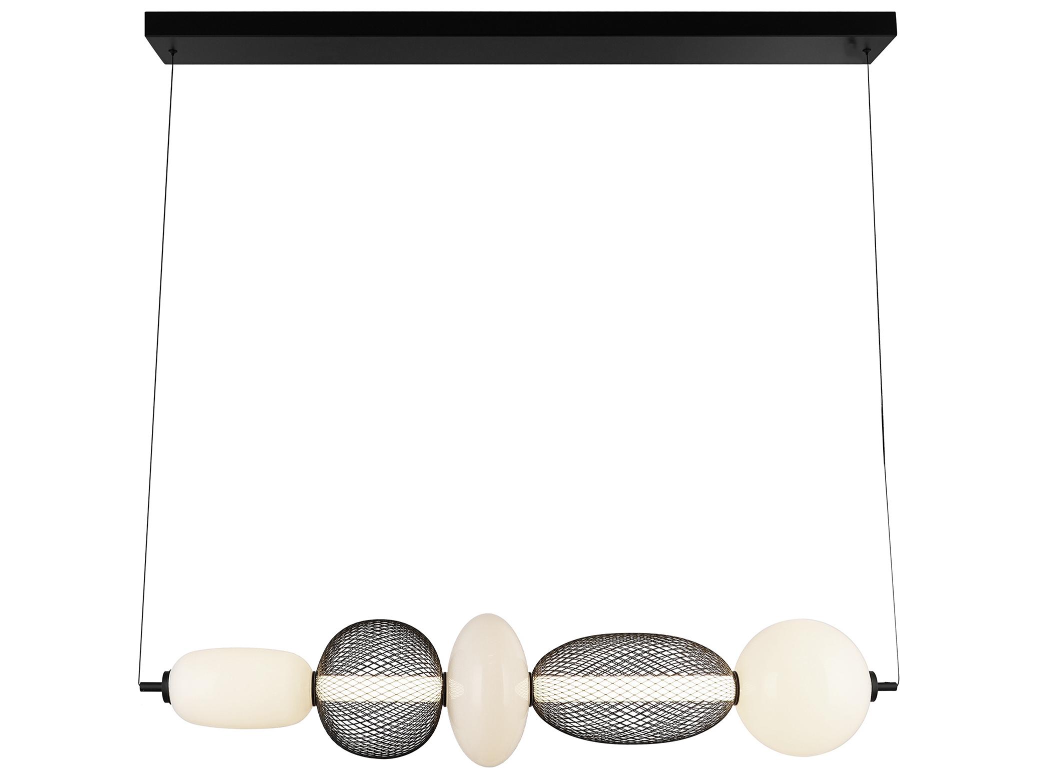 Artcraft Ace 1-Light Black Globe Linear Island Pendant