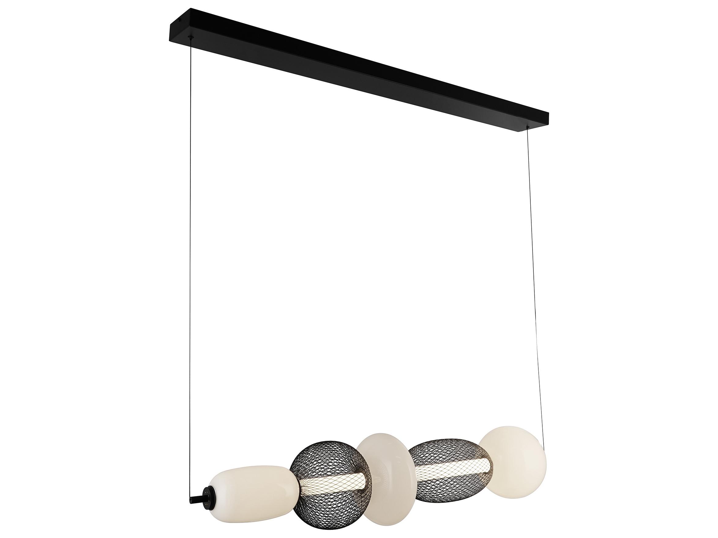 Artcraft Ace 1-Light Black Globe Linear Island Pendant