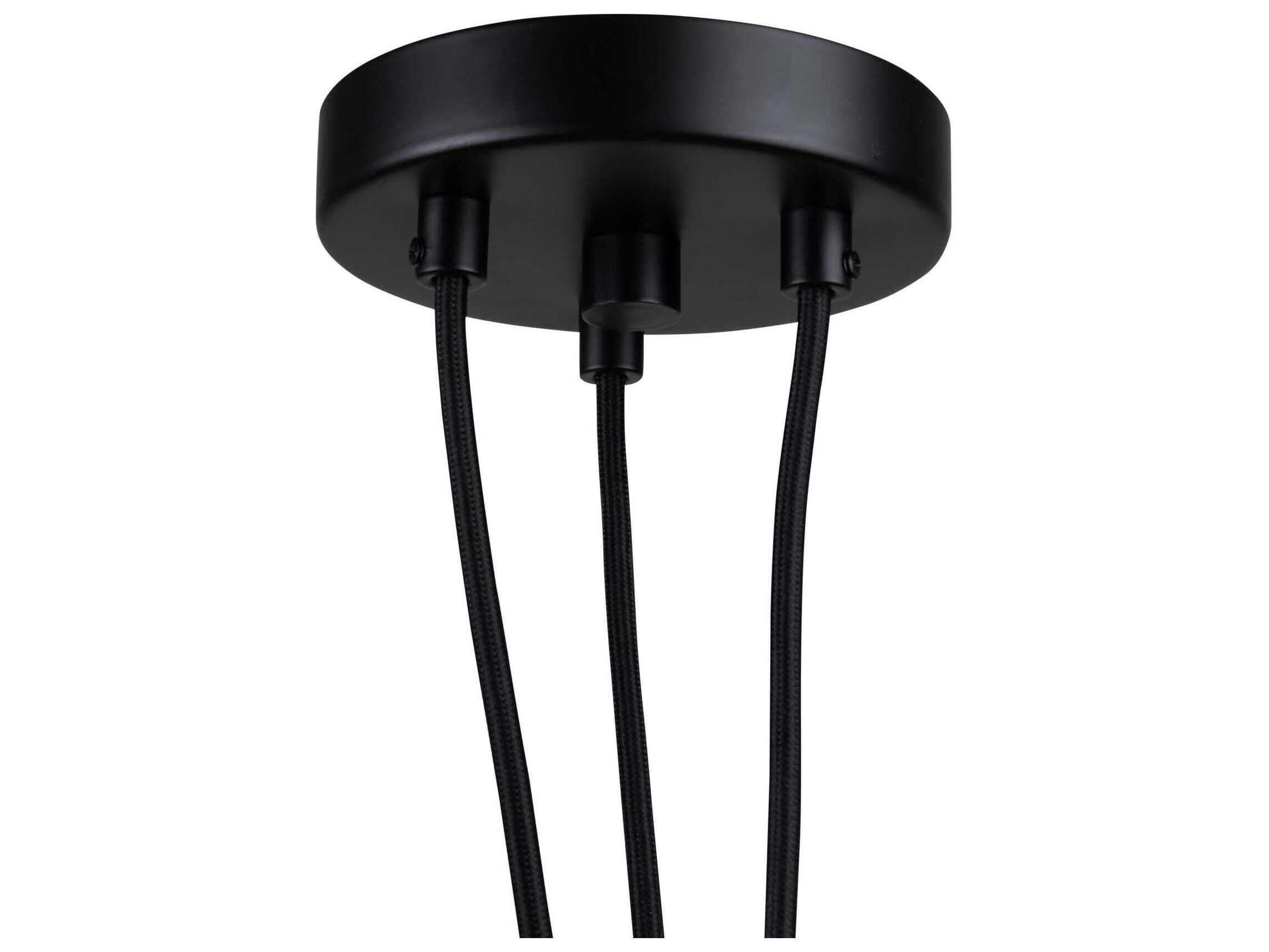 Artcraft Camila 3-Light Black Globe Mini Pendant