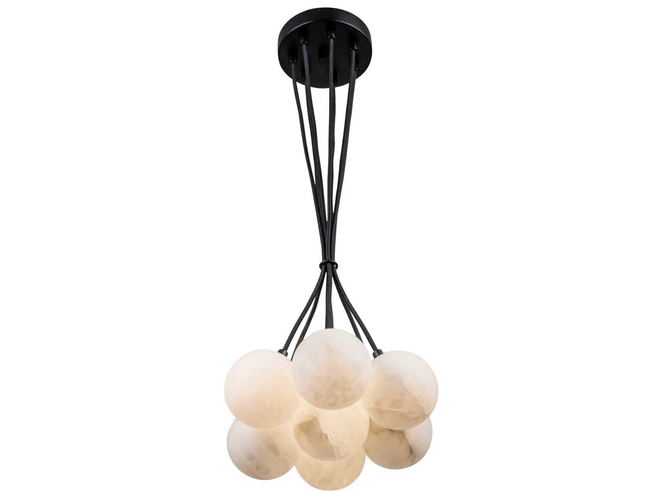 Artcraft Camila 7-Light Black Globe Mini Pendant