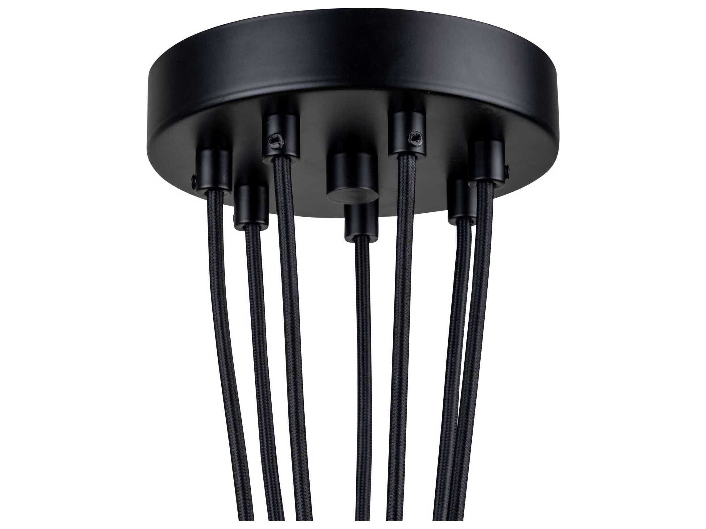 Artcraft Camila 7-Light Black Globe Mini Pendant