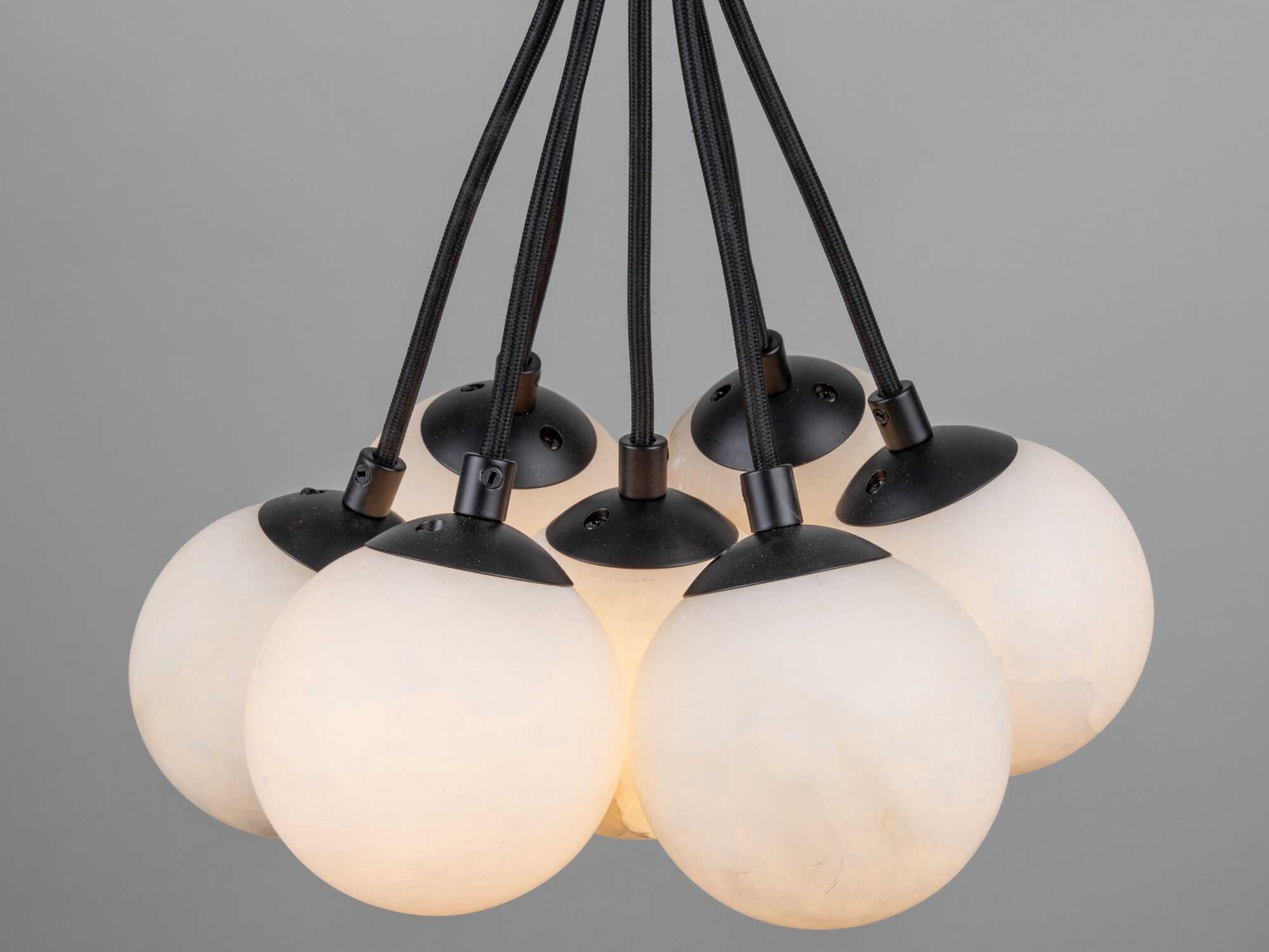 Artcraft Camila 7-Light Black Globe Mini Pendant