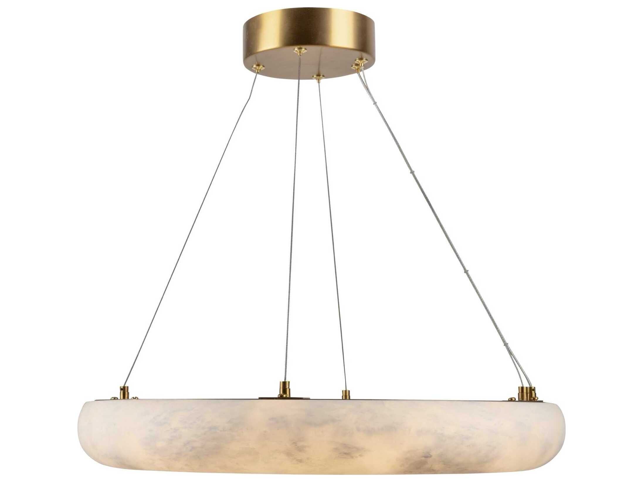Artcraft Camila 1-Light Brushed Brass Round Pendant
