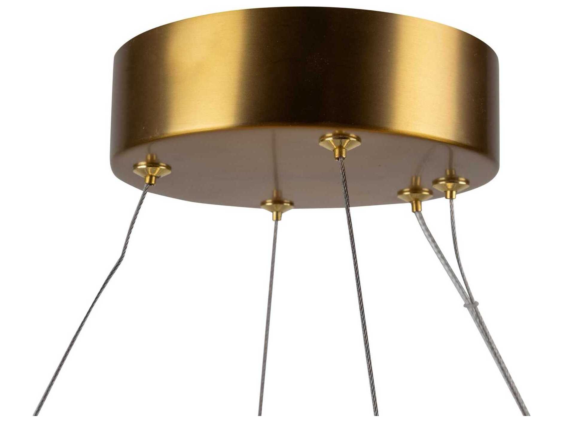 Artcraft Camila 1-Light Brushed Brass Round Pendant