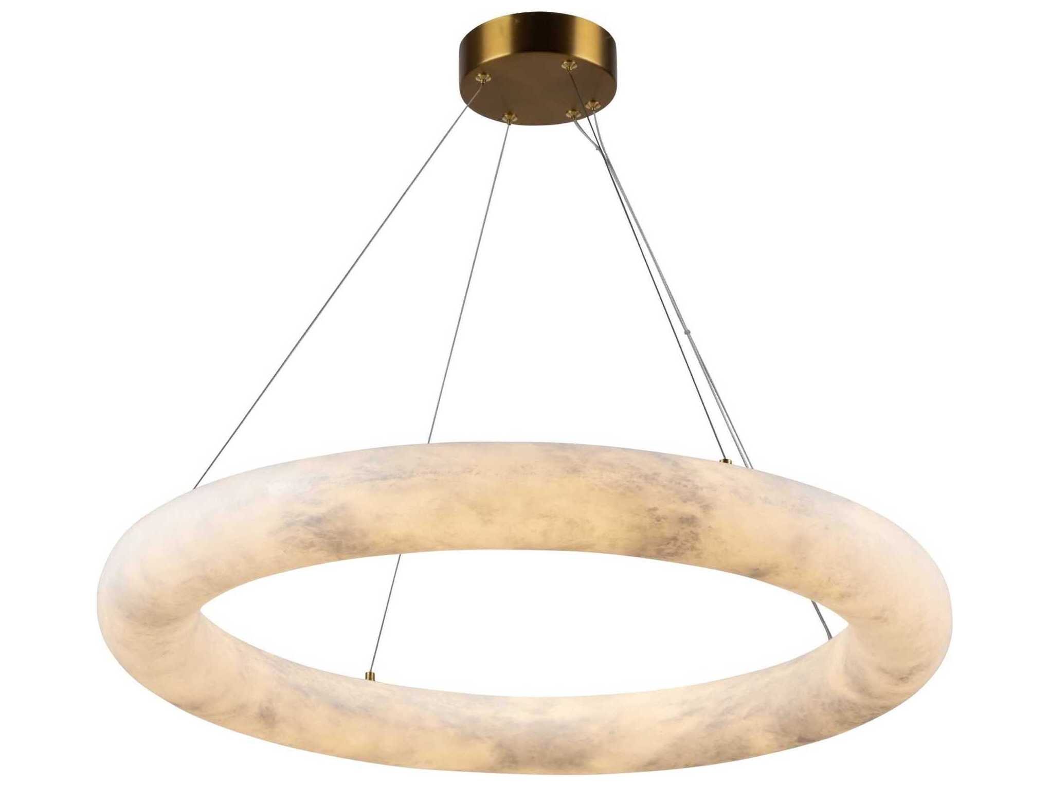 Artcraft Camila 1-Light Brushed Brass Round Pendant