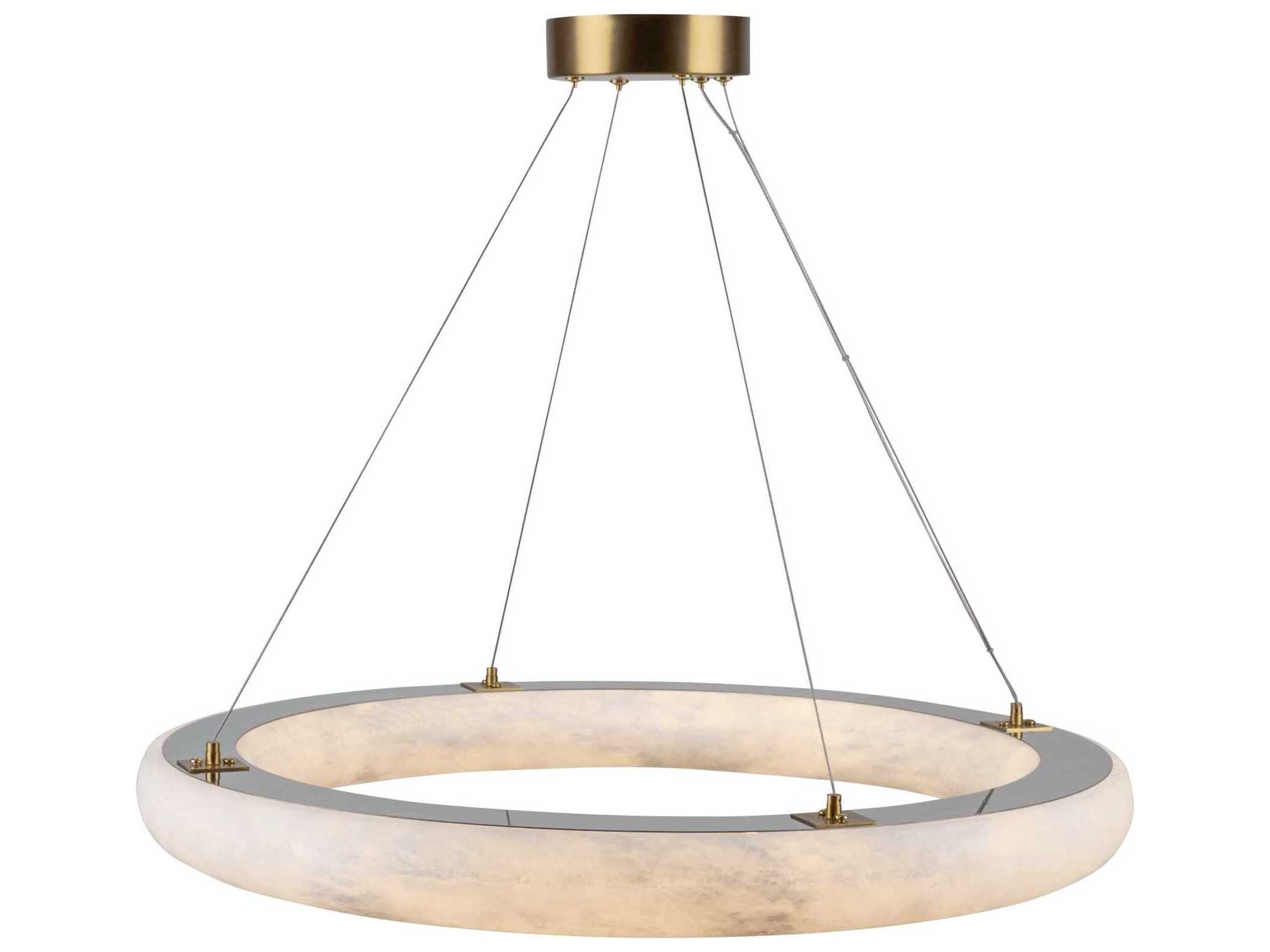 Artcraft Camila 1-Light Brushed Brass Round Pendant