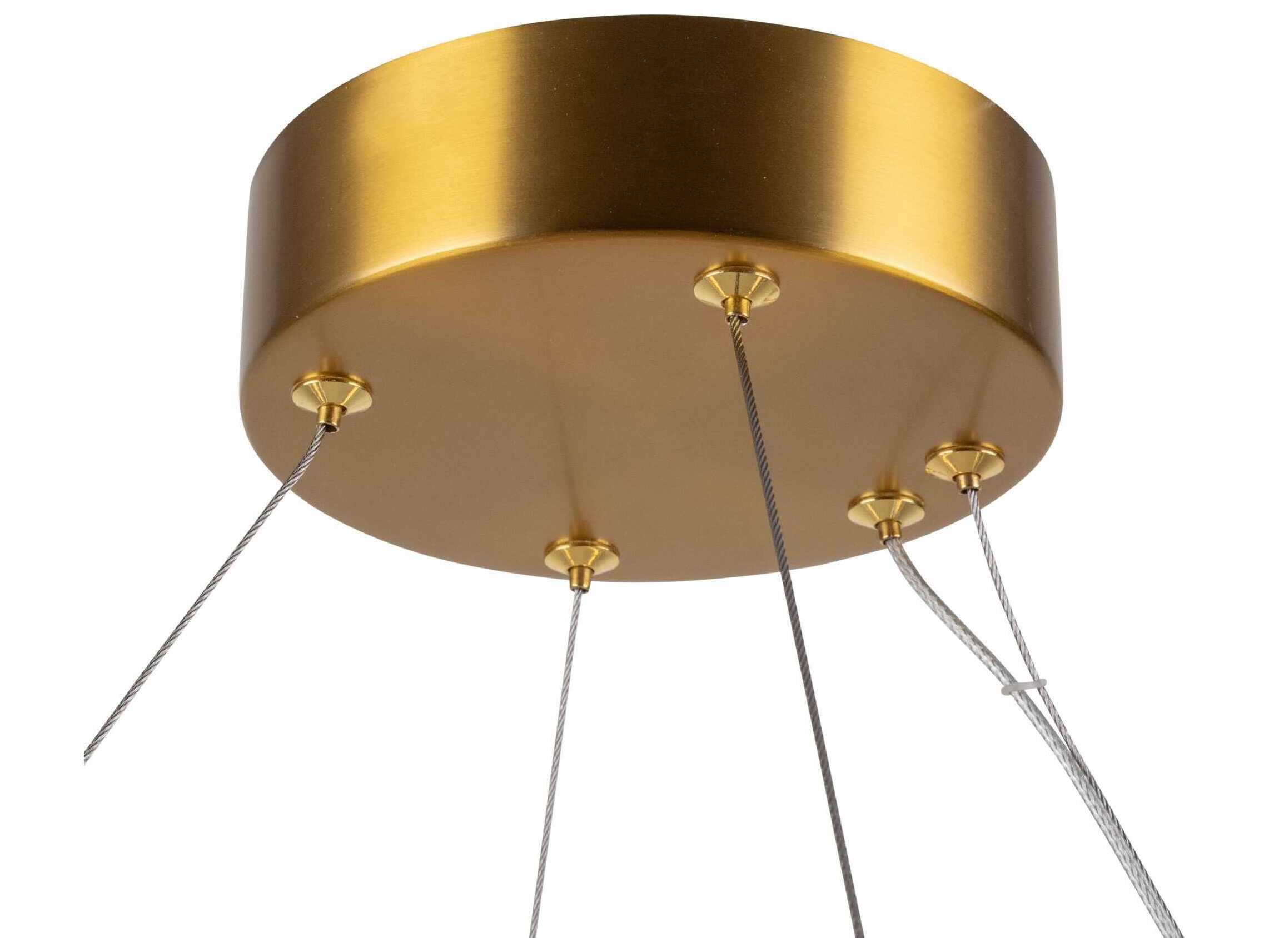 Artcraft Camila 1-Light Brushed Brass Round Pendant